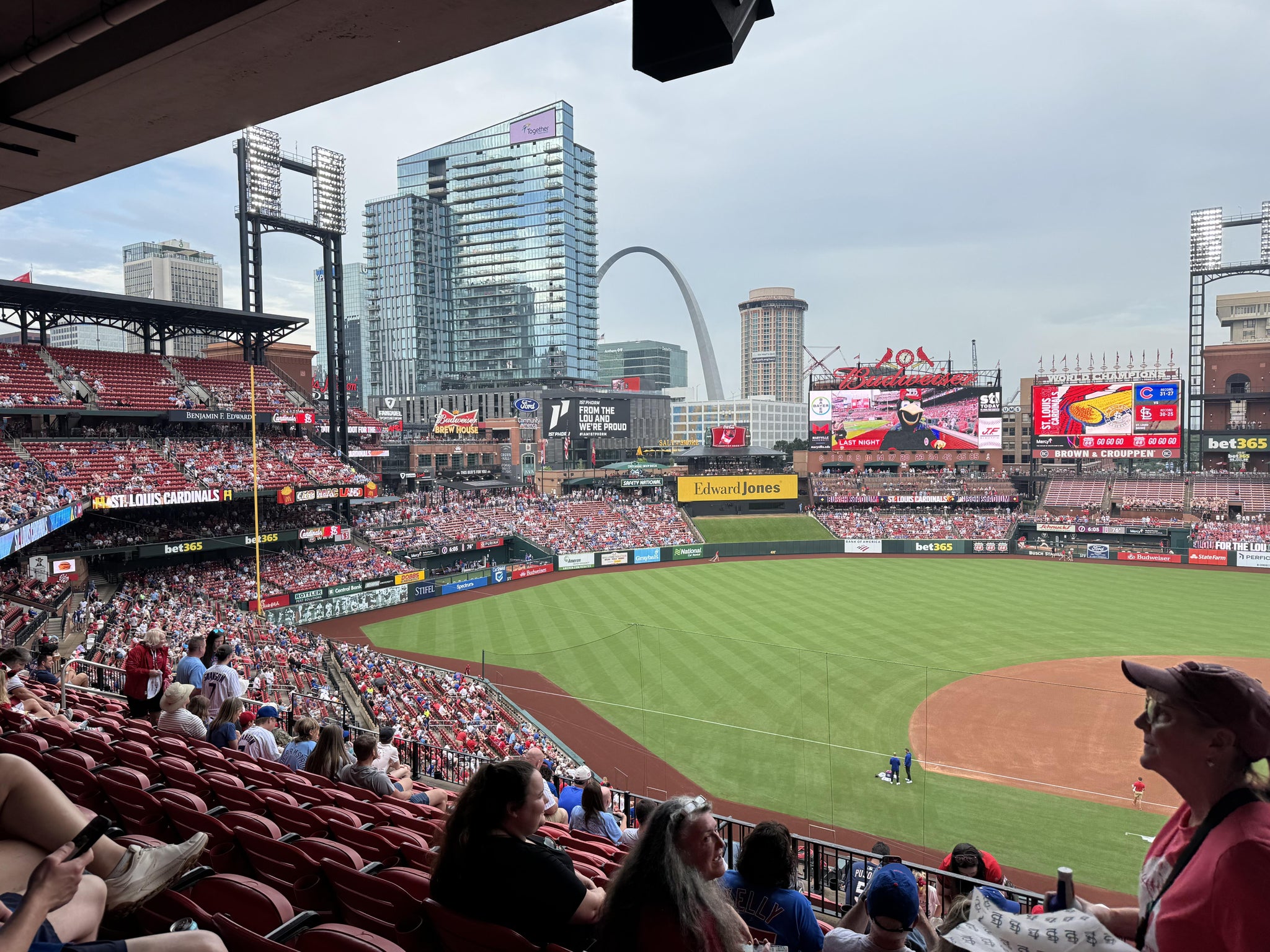 Real Fan View taken from Infield Redbird Club 257 at Busch Stadium by Greg E