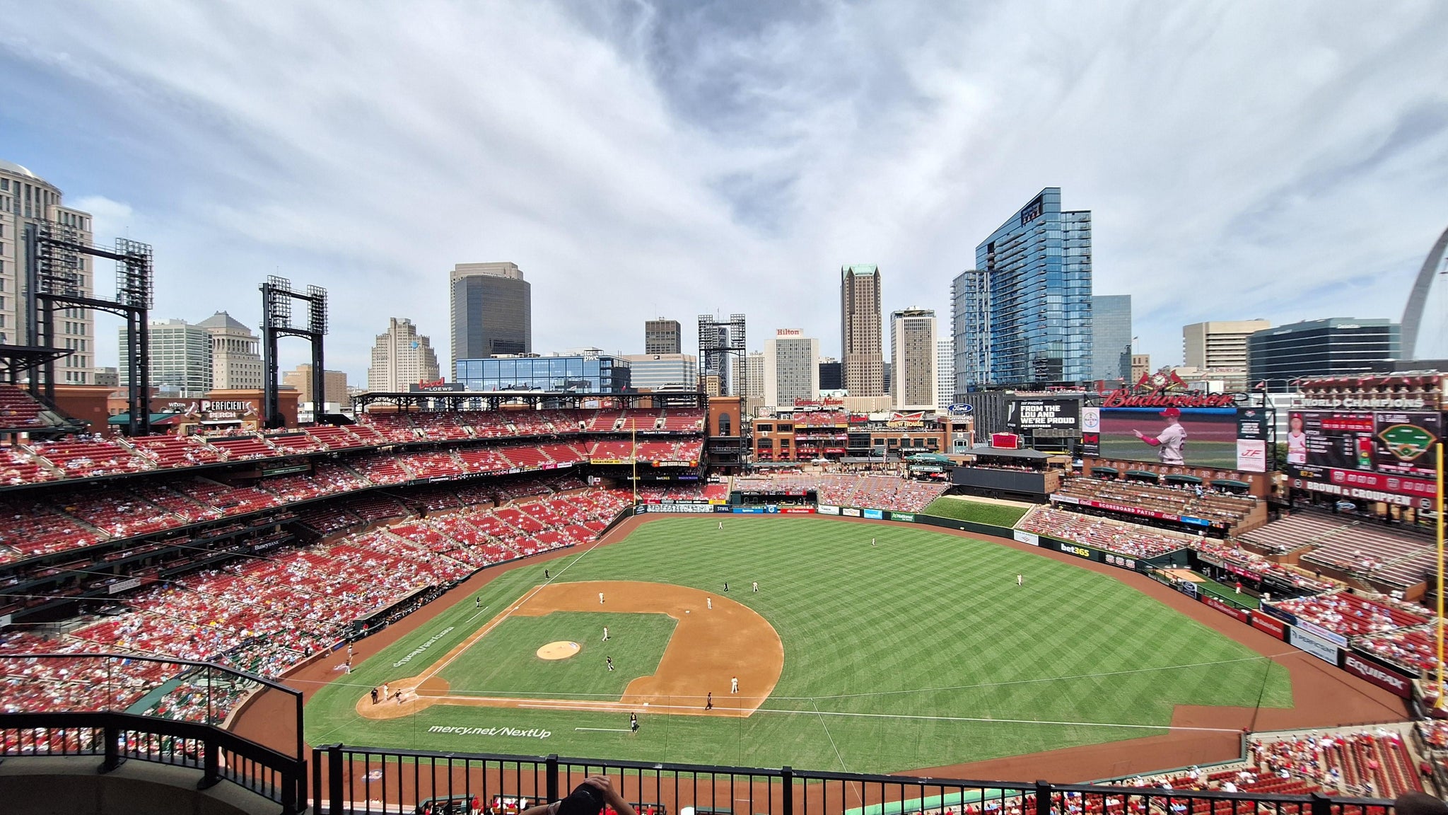 Real Fan View taken from Infield Terrace 441 at Busch Stadium by Jeffrey S