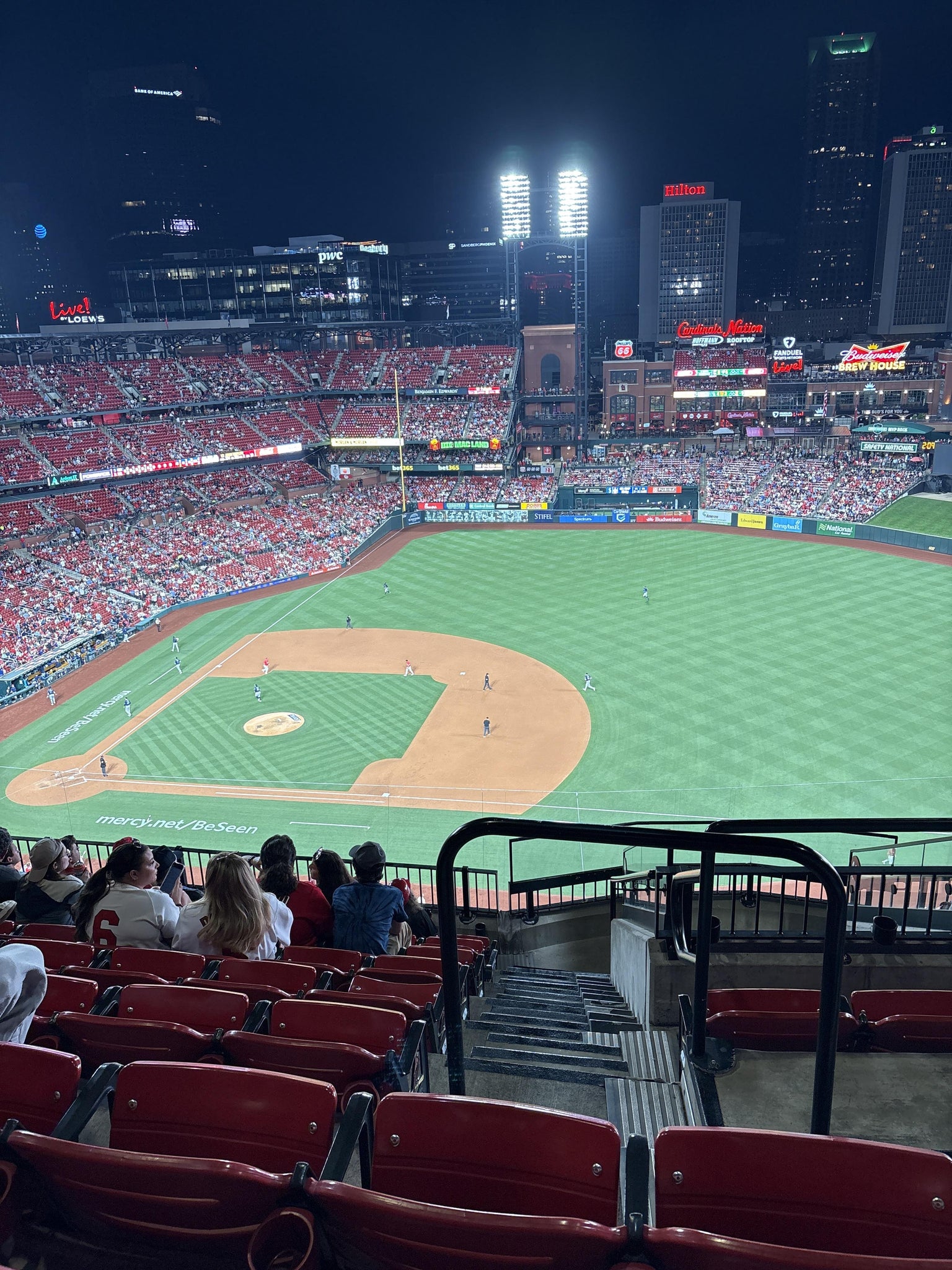 Real Fan View taken from Infield Terrace 441 at Busch Stadium by Isaac S