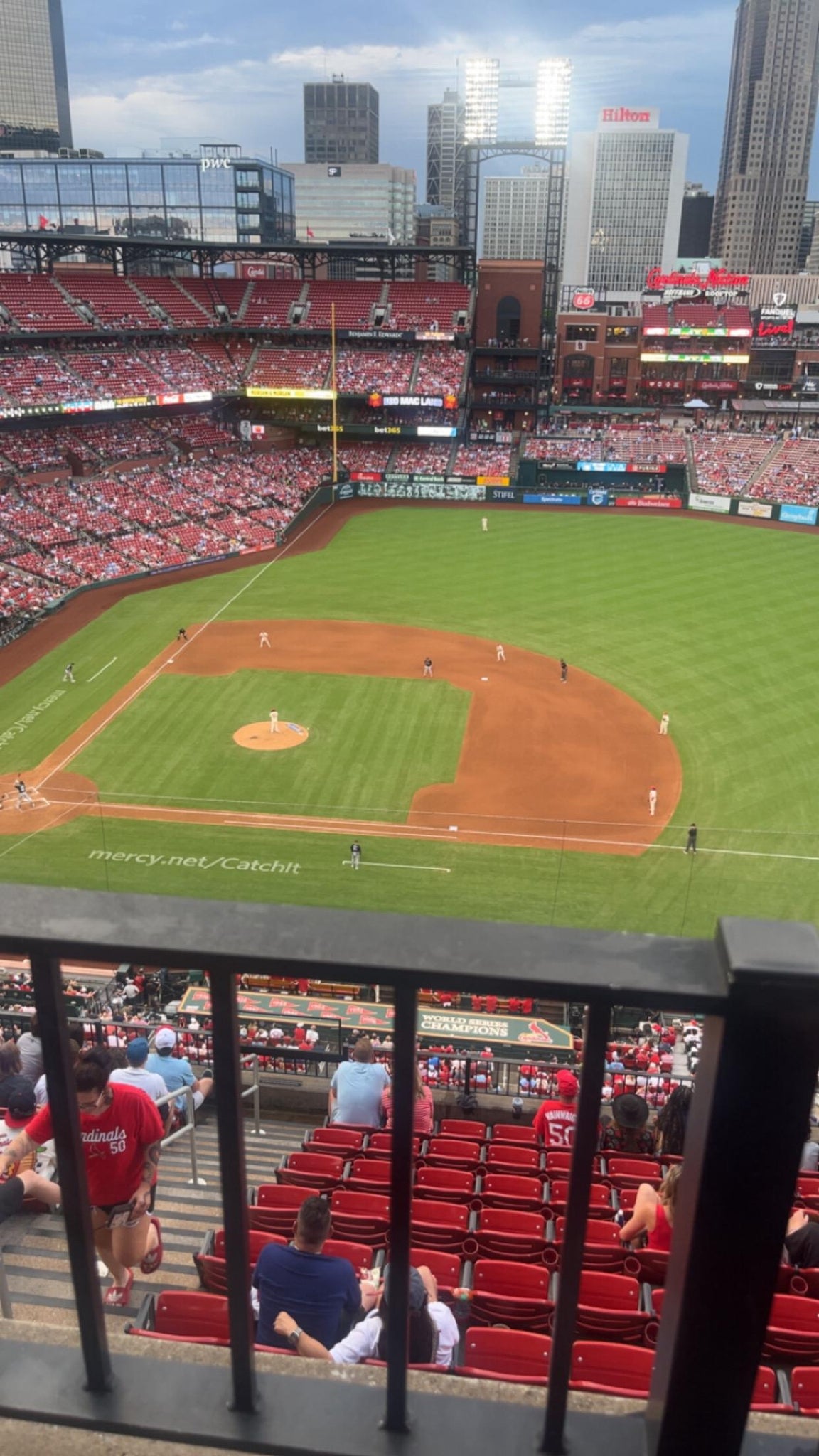 Real Fan View taken from Infield Terrace 442 at Busch Stadium by Christopher A