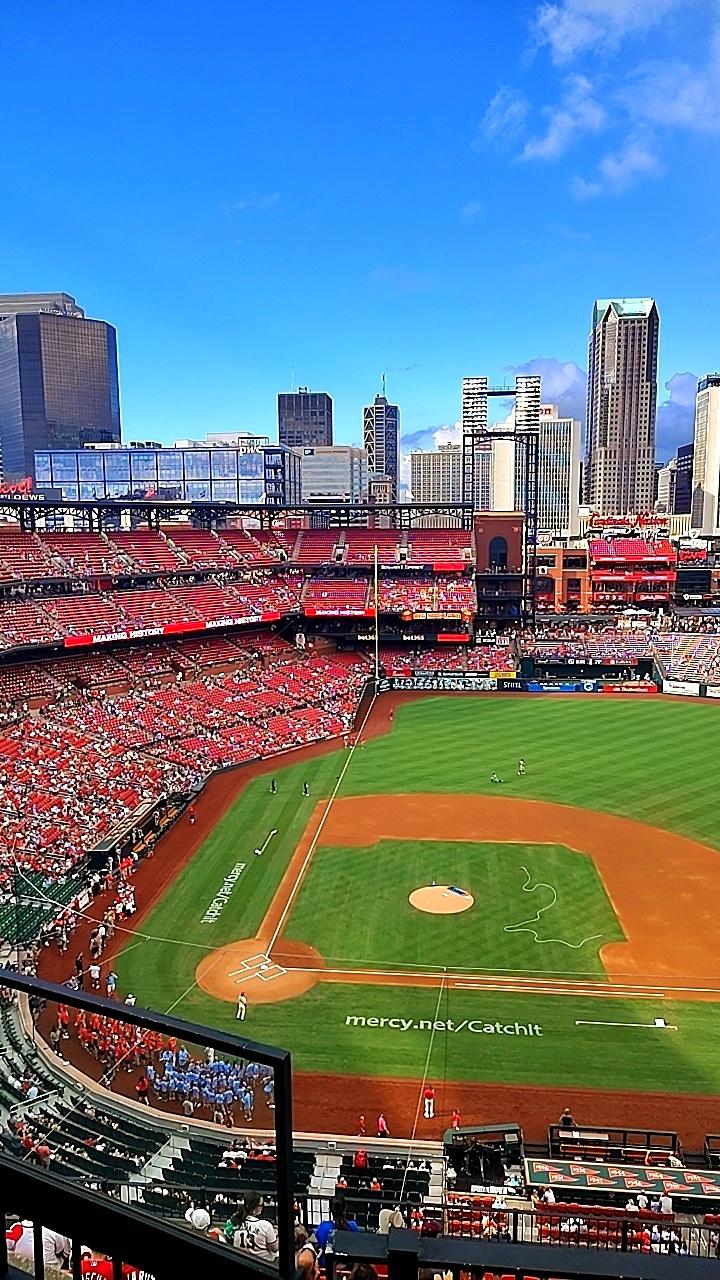 Real Fan View taken from Infield Terrace 445 at Busch Stadium by Brian G