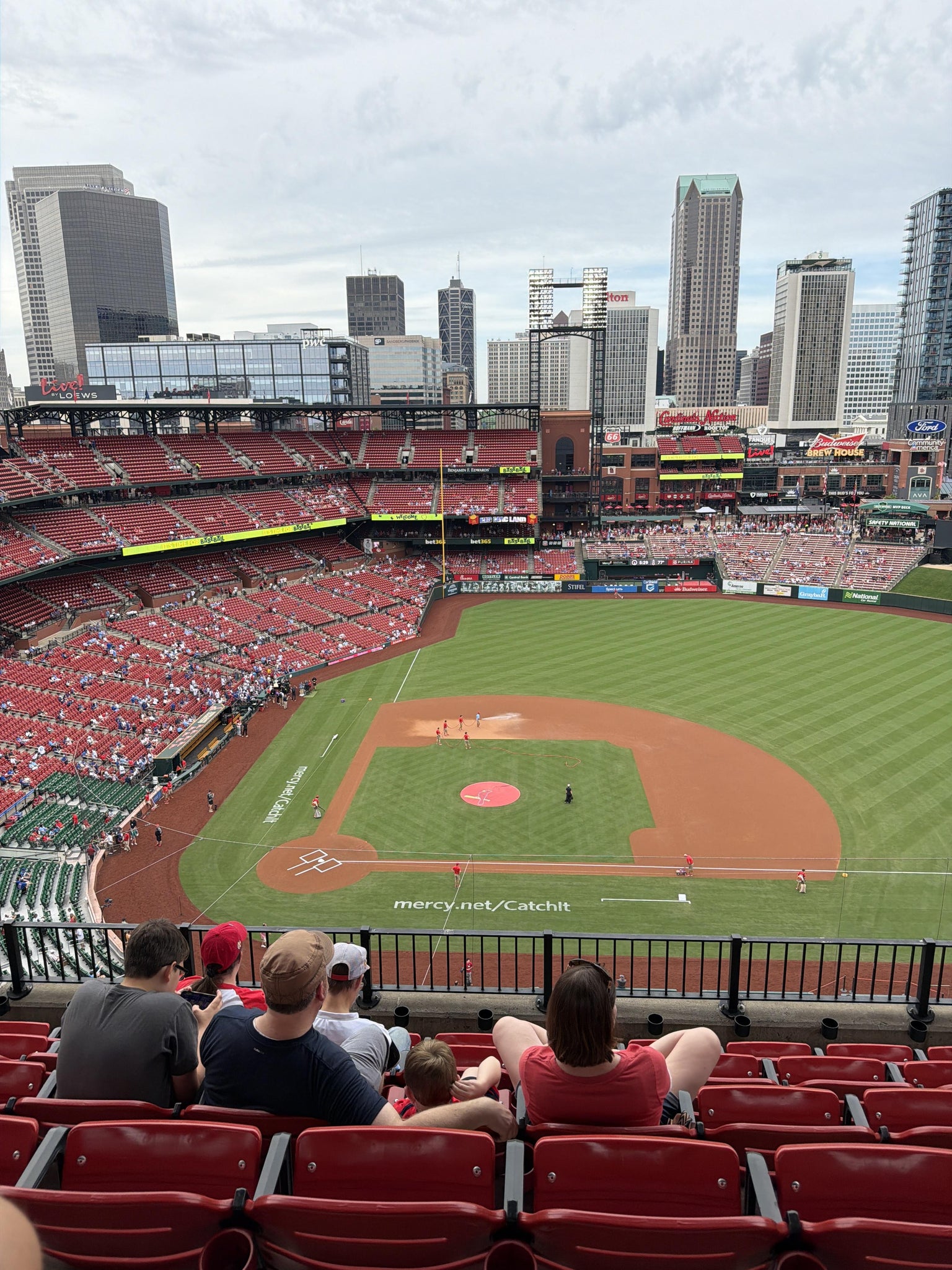 Real Fan View taken from Infield Terrace 445 at Busch Stadium by Cameron H