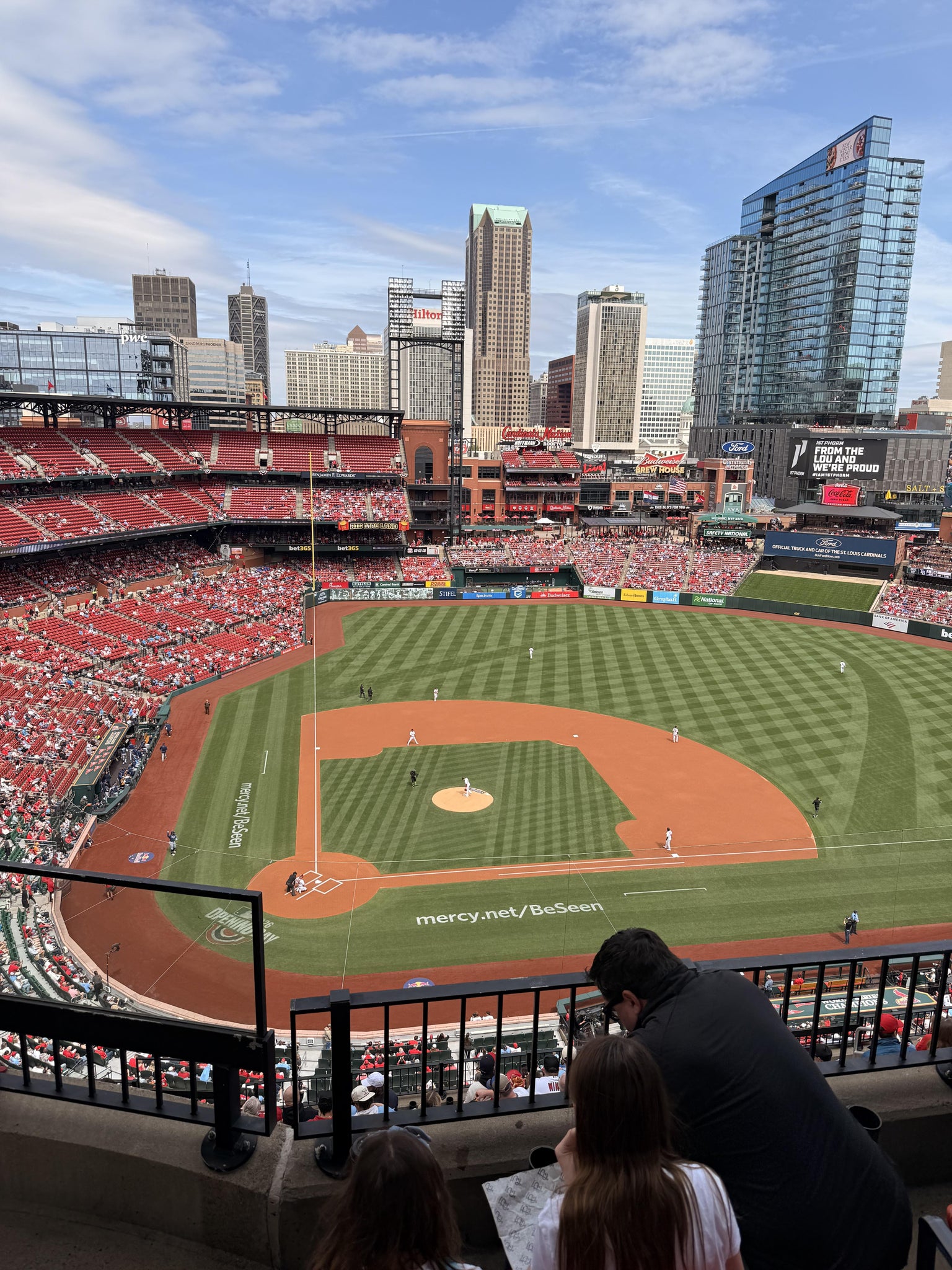Real Fan View taken from Infield Terrace 446 at Busch Stadium by Maria fernanda T