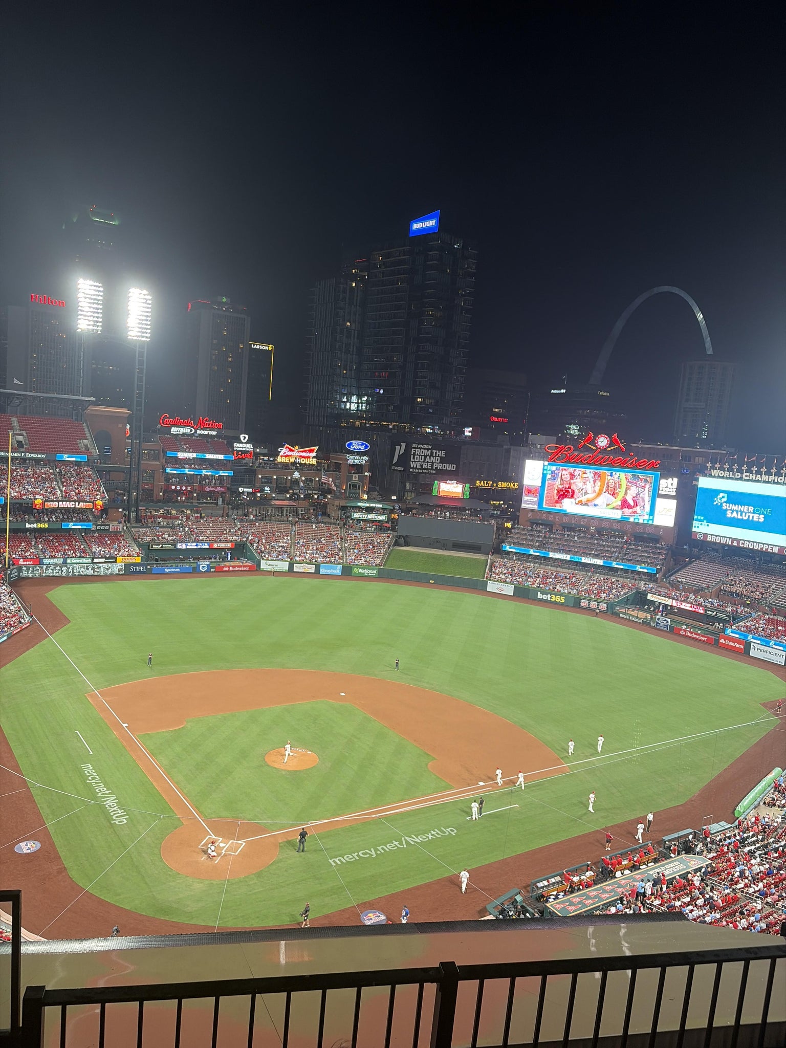 Real Fan View taken from Infield Terrace 448 at Busch Stadium by Jax G