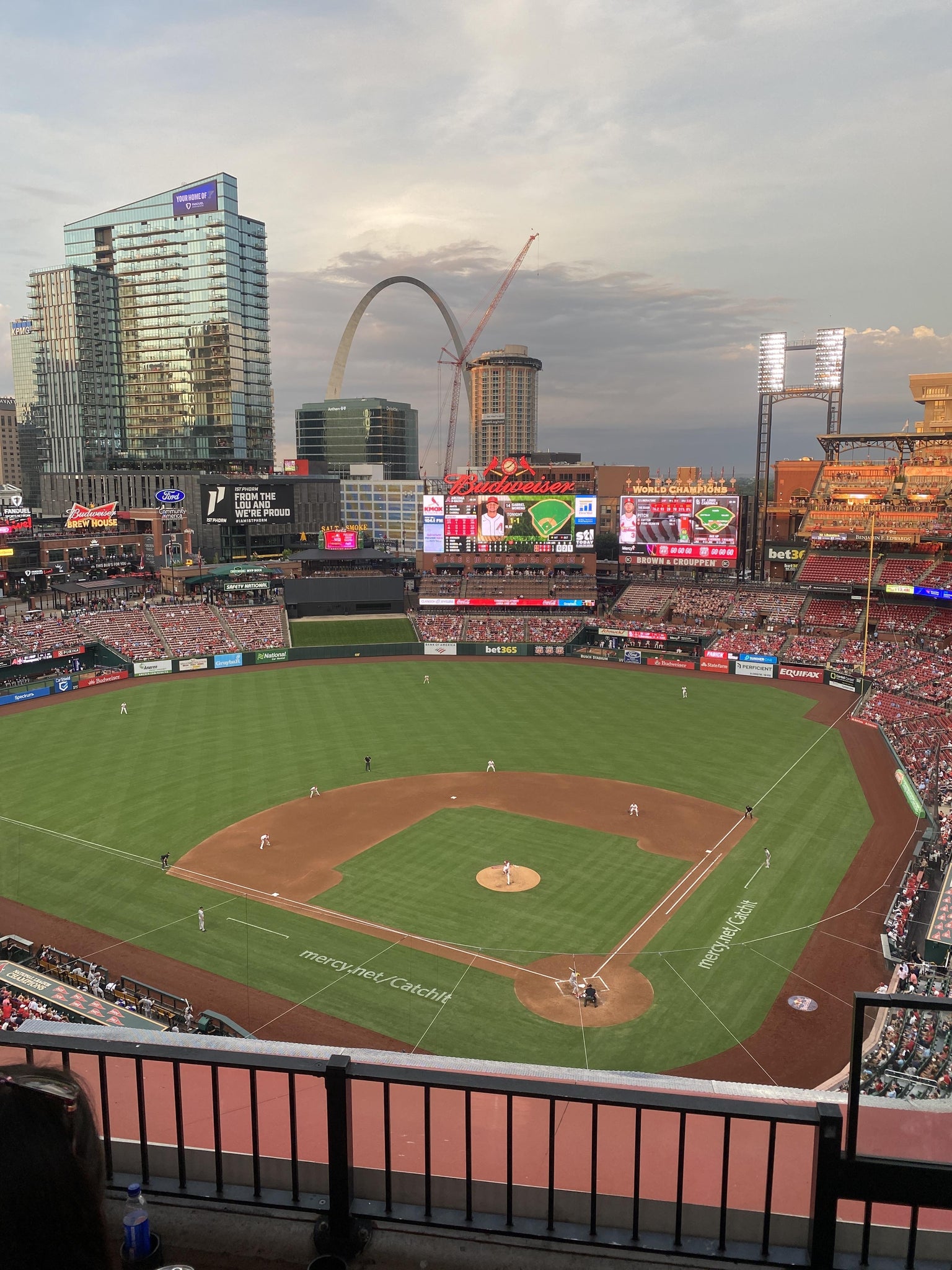 Real Fan View taken from Infield Terrace 452 at Busch Stadium by Phyllis R