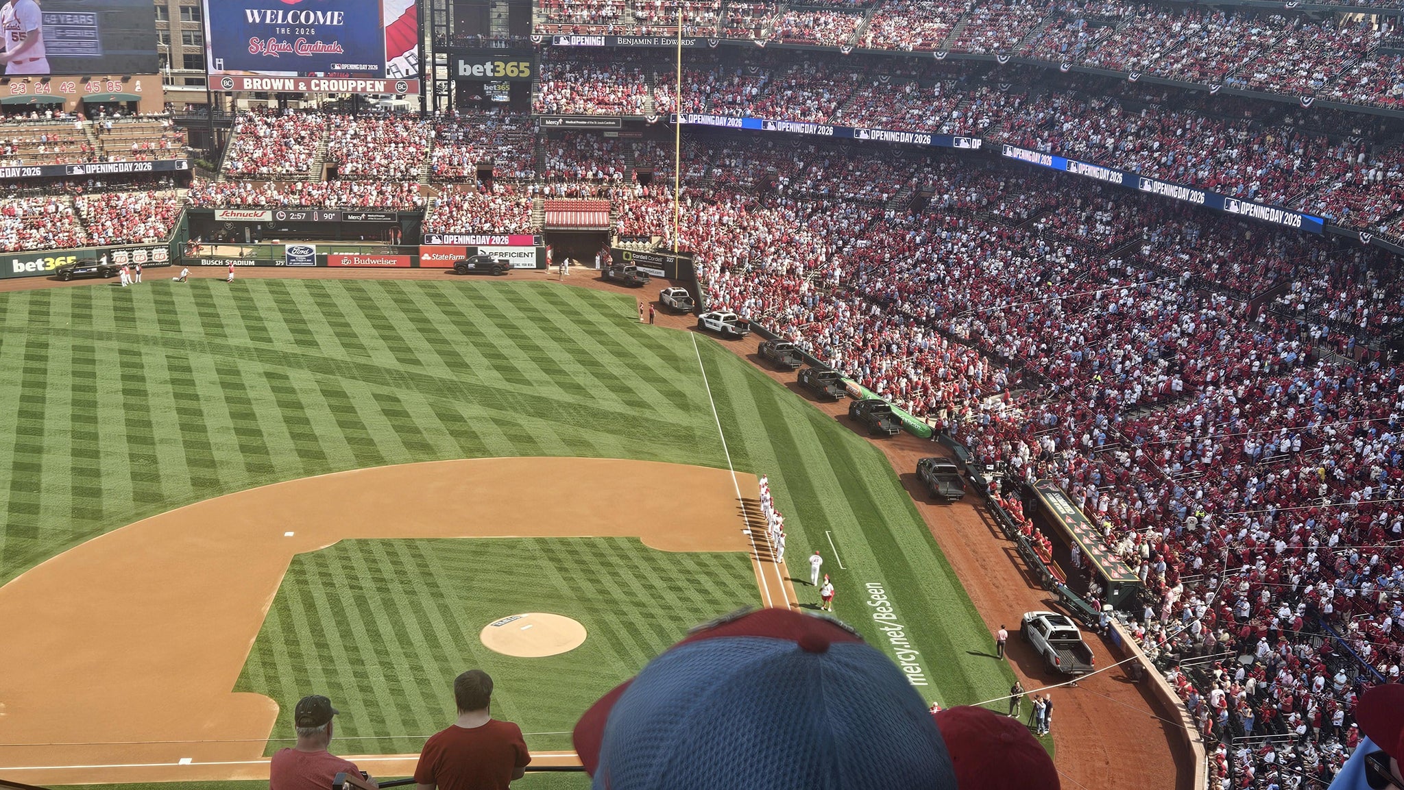 Real Fan View taken from Infield Terrace 454 at Busch Stadium by Natalie K