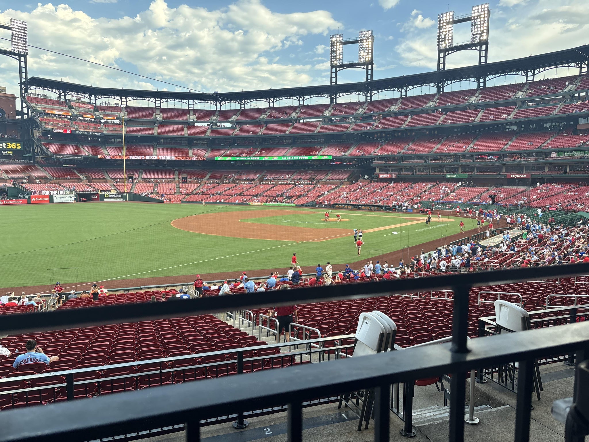 Real Fan View taken from Left Field Box 163 at Busch Stadium by Rebecca S