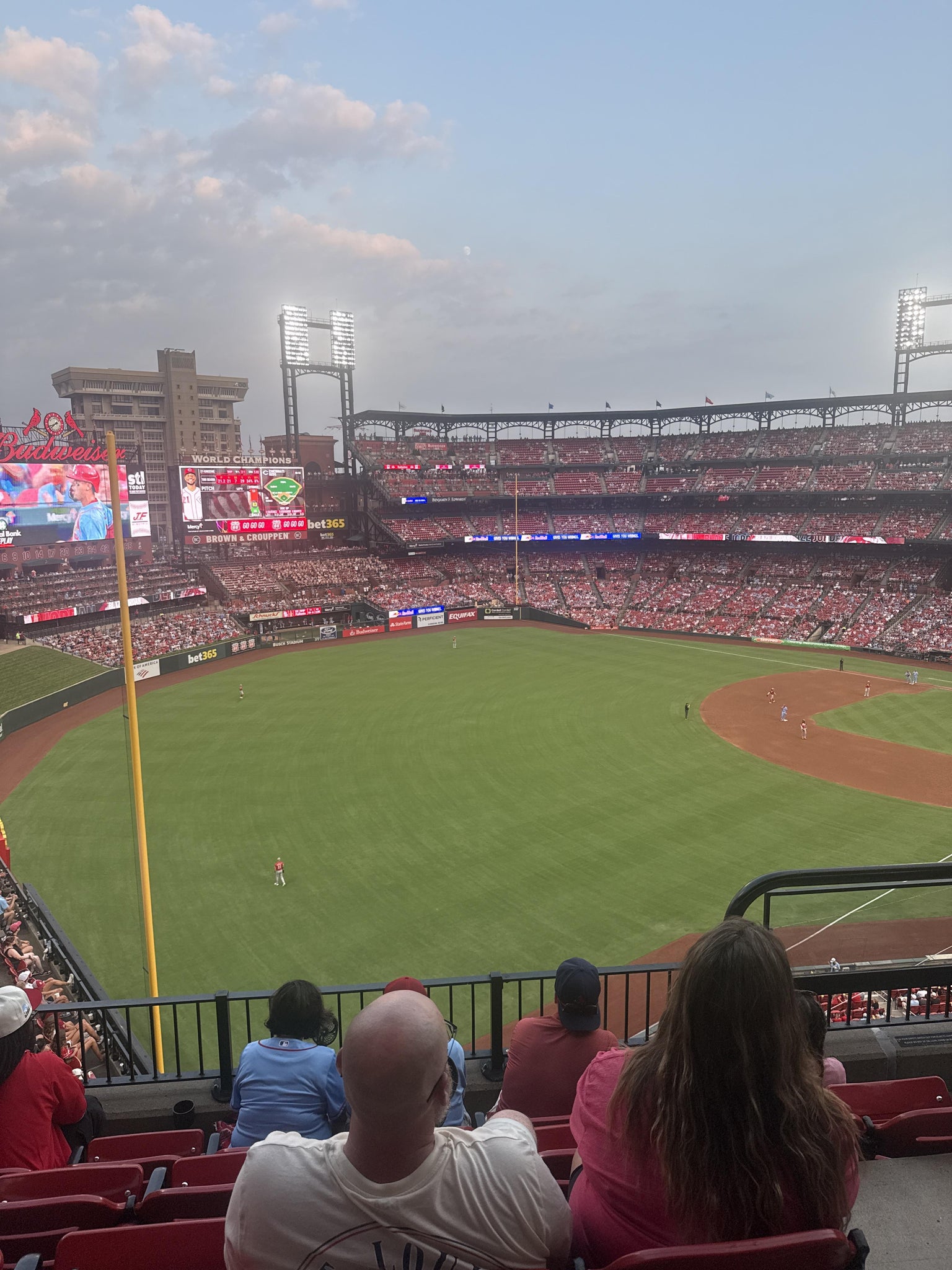 Real Fan View taken from Left Field Pavilion 368 at Busch Stadium by Claralyn B