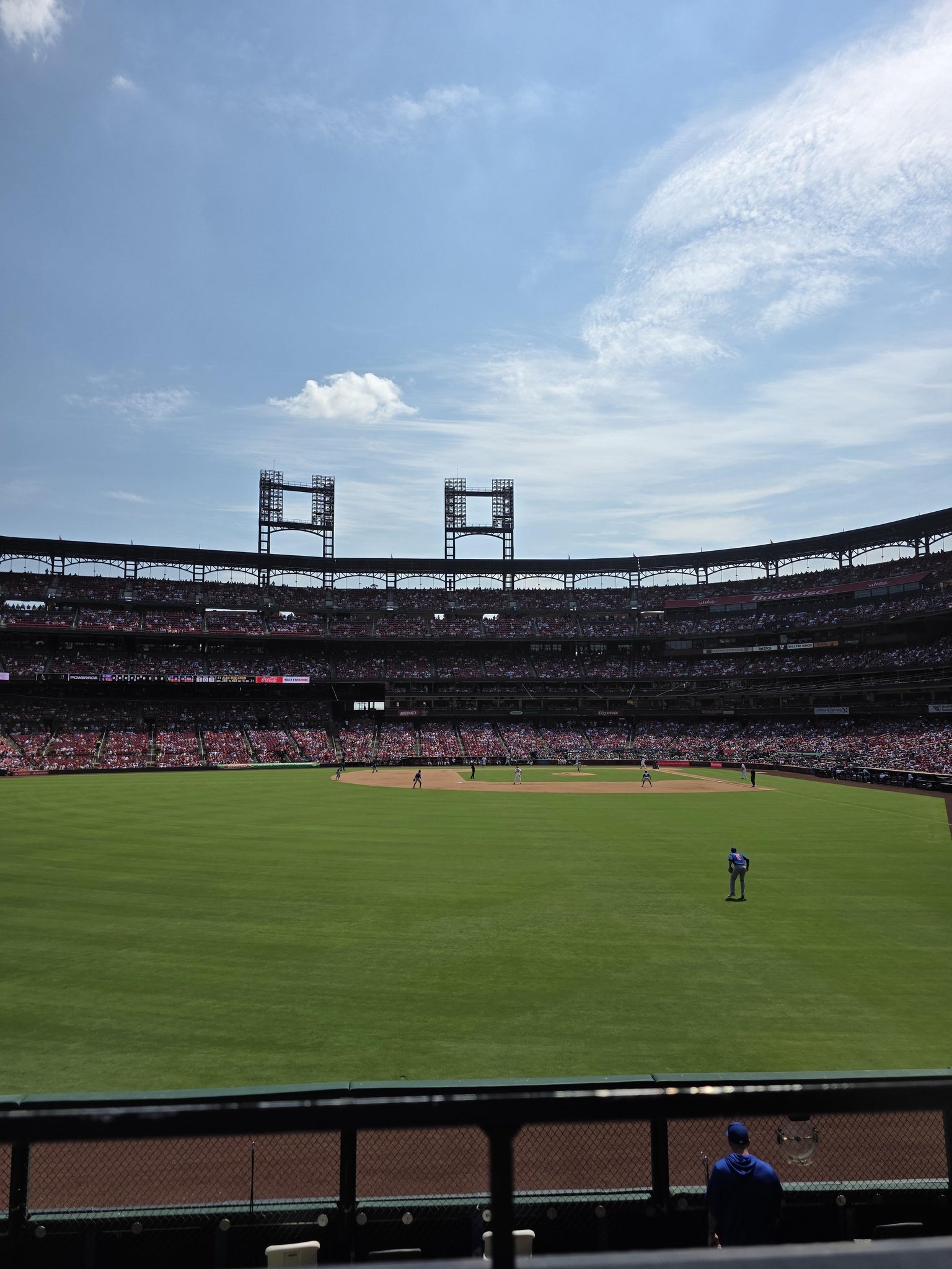 Real Fan View taken from Lower Left Field Bleachers 189 at Busch Stadium by Lucas matthew E