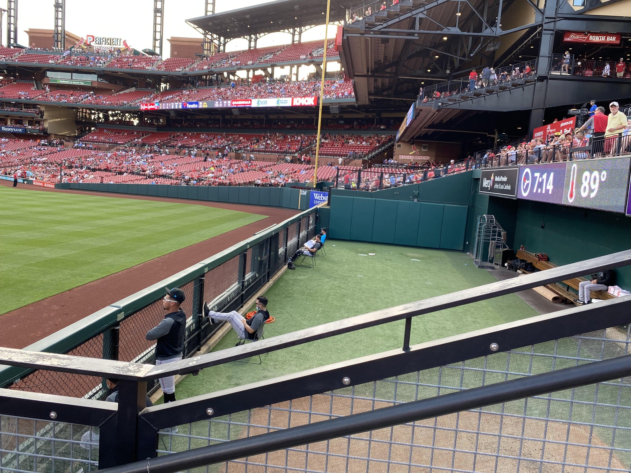 Real Fan View taken from Lower Left Field Bleachers 193 at Busch Stadium by Lisa B