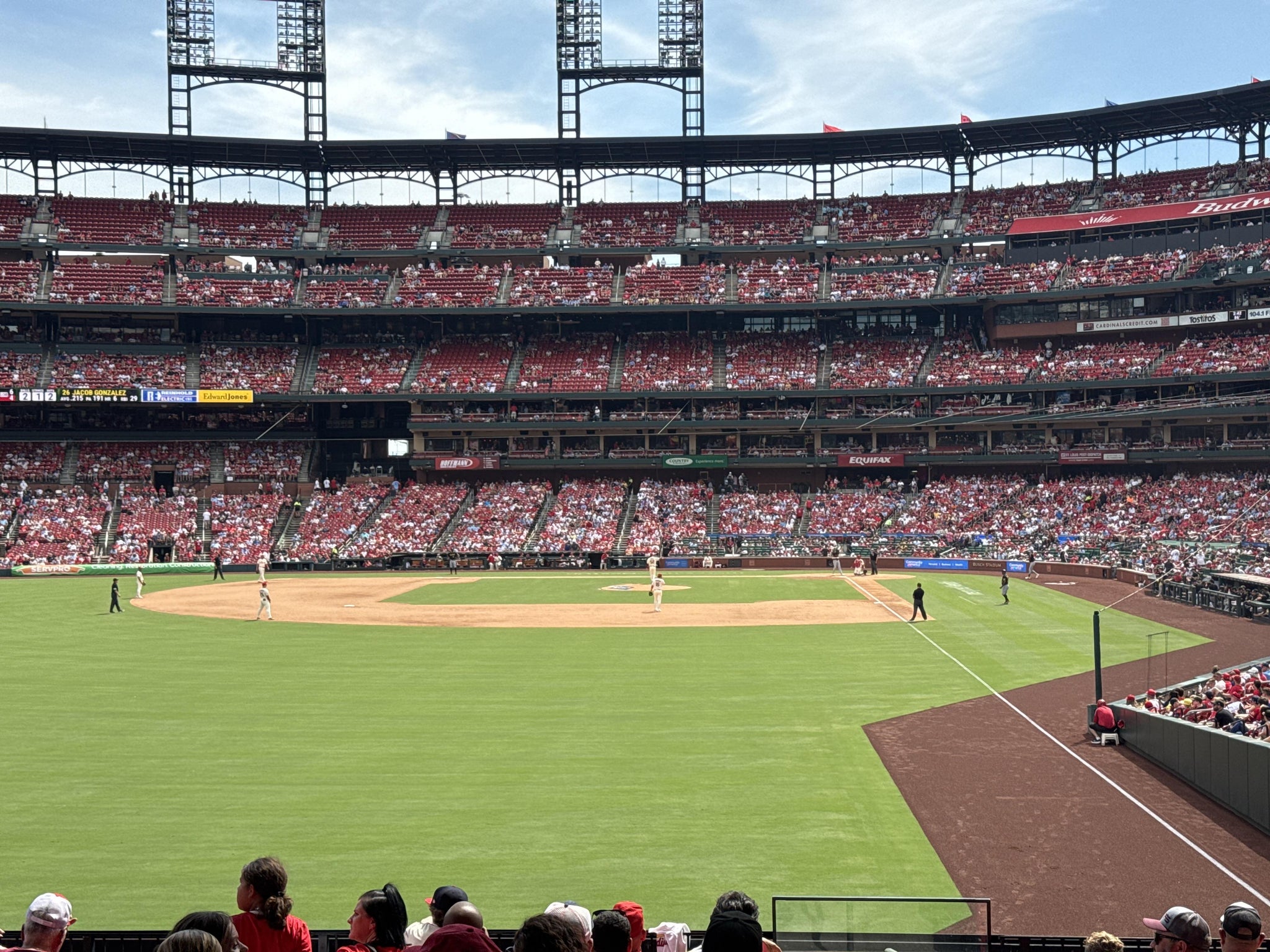 Real Fan View taken from Lower Left Field Box 170 at Busch Stadium by Kelli M