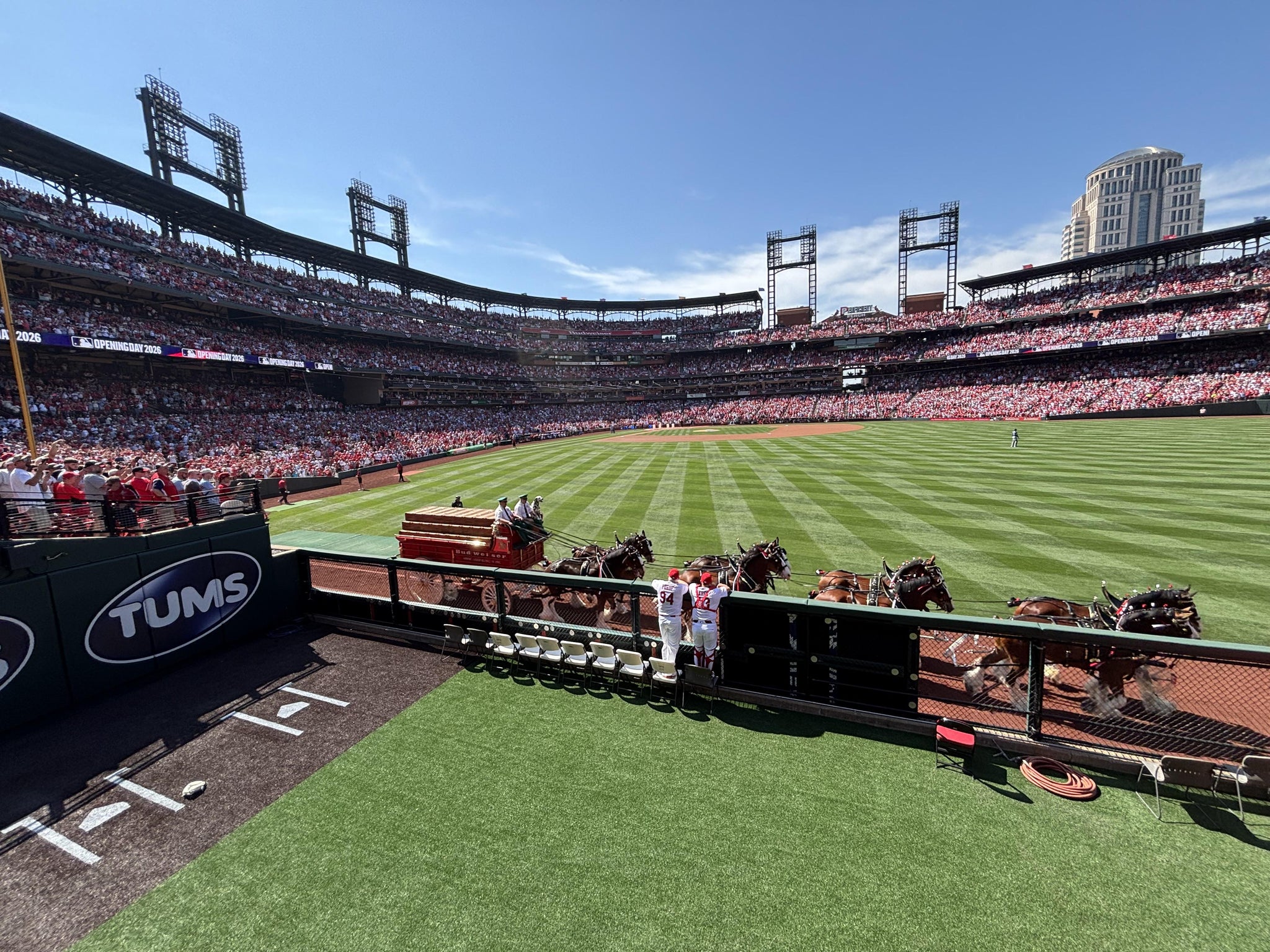 Real Fan View taken from Lower Right Field Bleachers 109 at Busch Stadium by Sean E