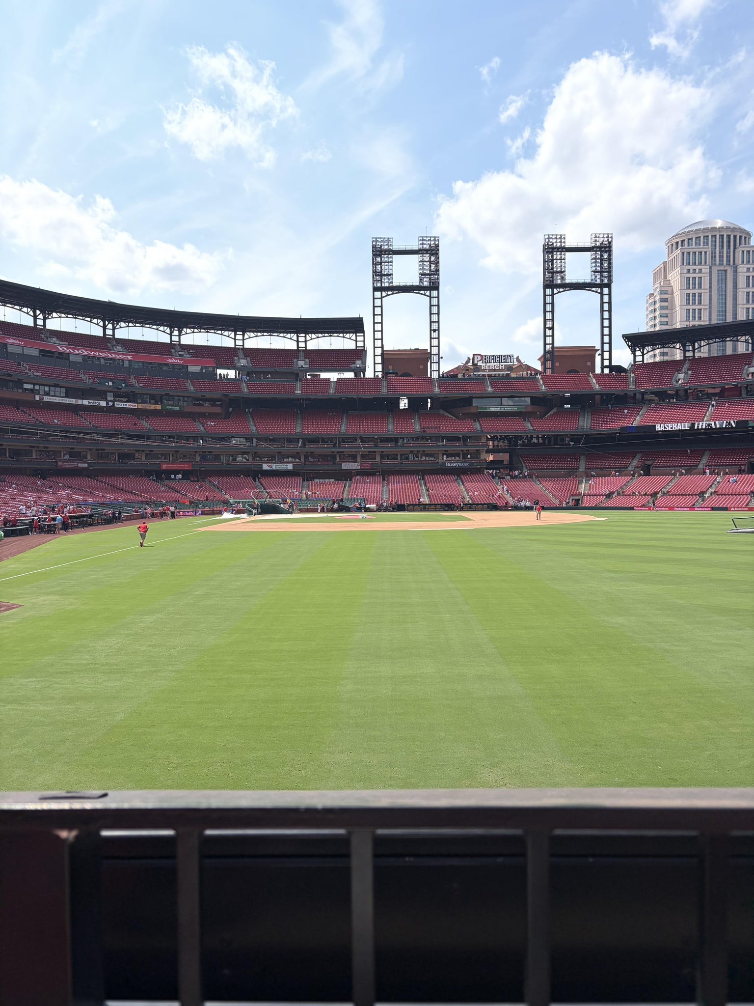 Real Fan View taken from Lower Right Field Box 127 at Busch Stadium by Ryan R