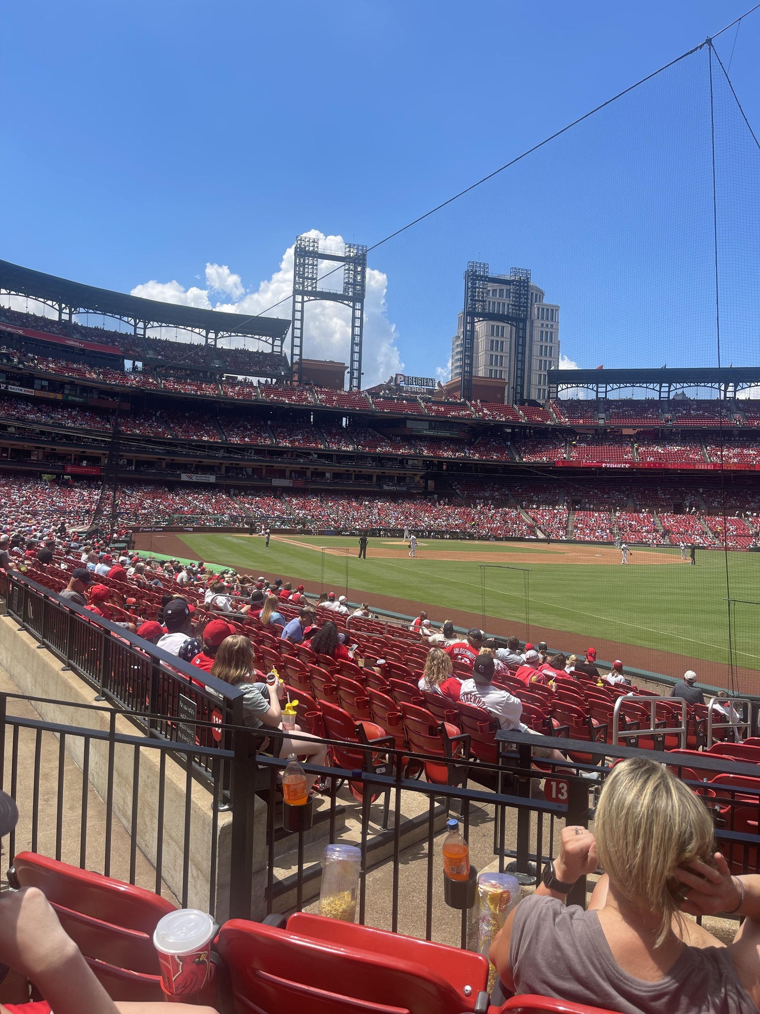 Real Fan View taken from Lower Right Field Box 133 at Busch Stadium by Conner M