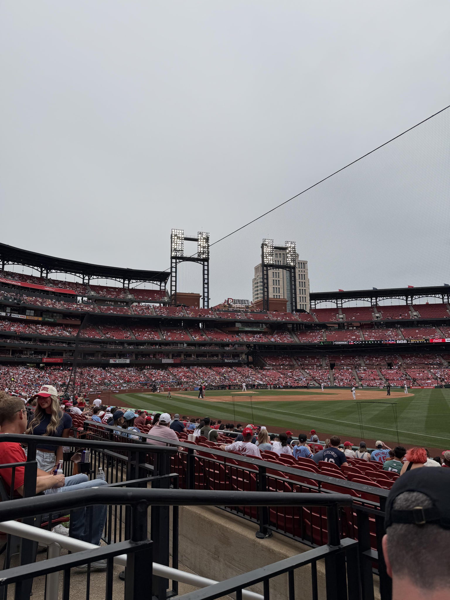 Real Fan View taken from Lower Right Field Box 134 at Busch Stadium by Kate H