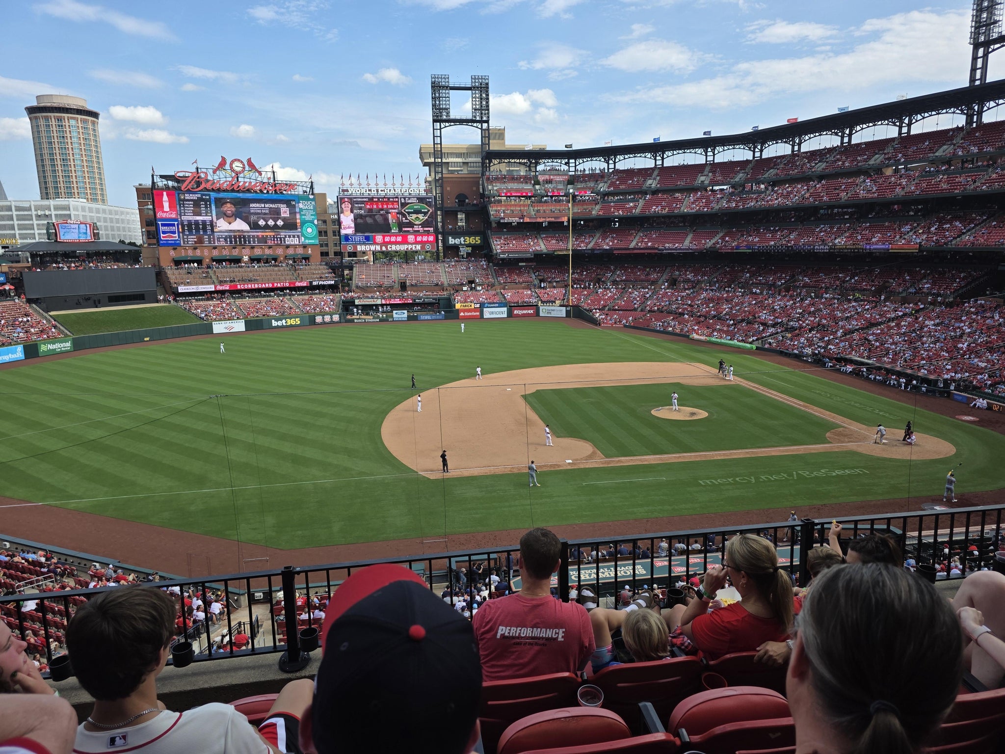 Real Fan View taken from National CAR Rental Club 258 at Busch Stadium by James J