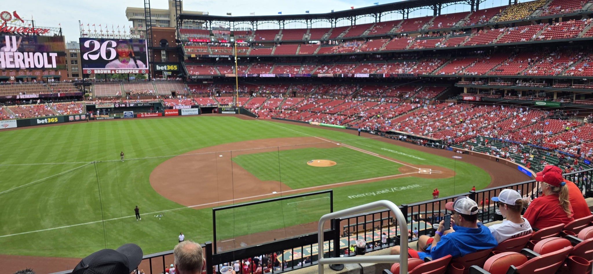 Real Fan View taken from National CAR Rental Club 259 at Busch Stadium by Nathan F