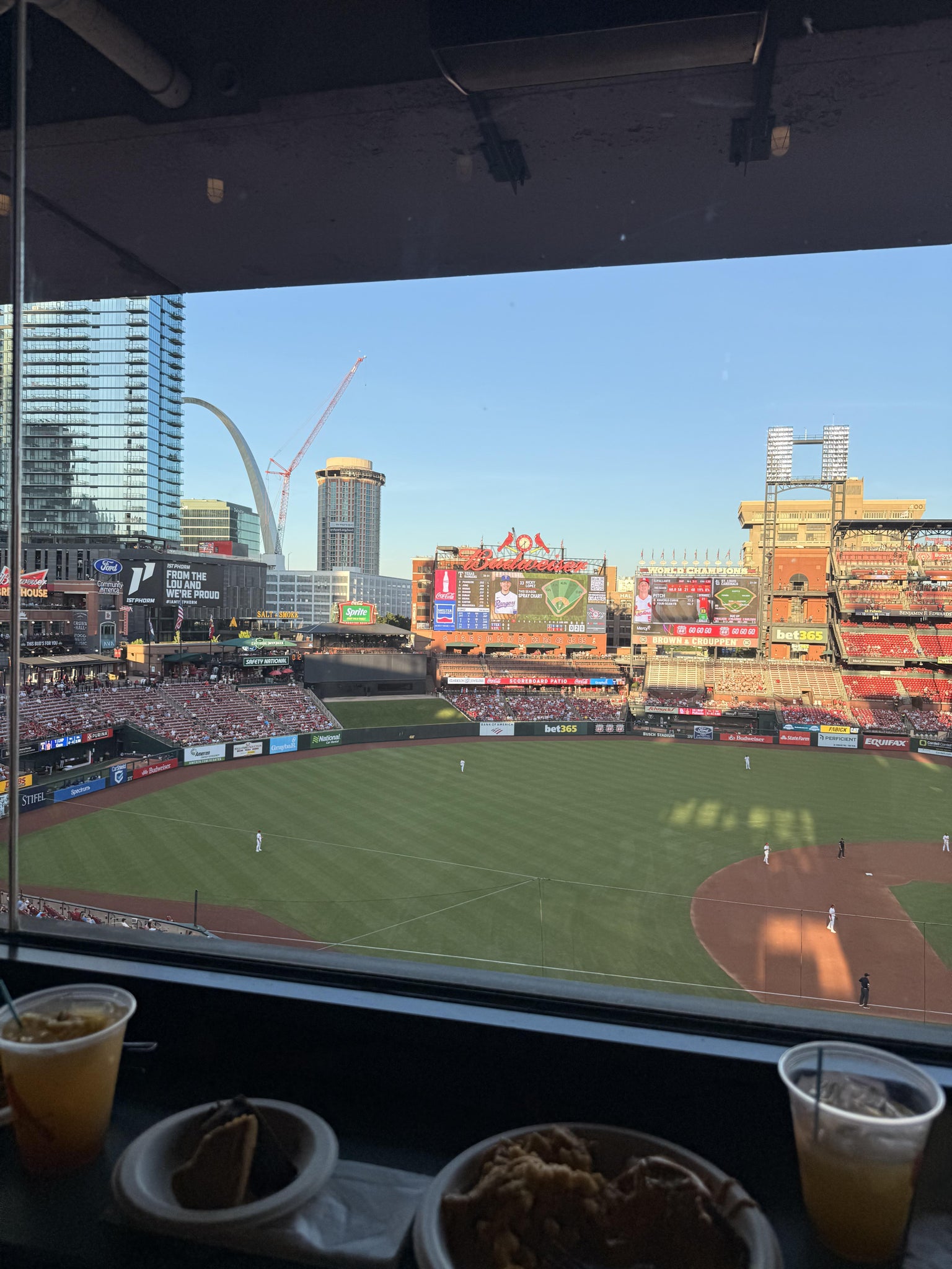 Real Fan View taken from National CAR Rental Club 260 at Busch Stadium by Ruchit S
