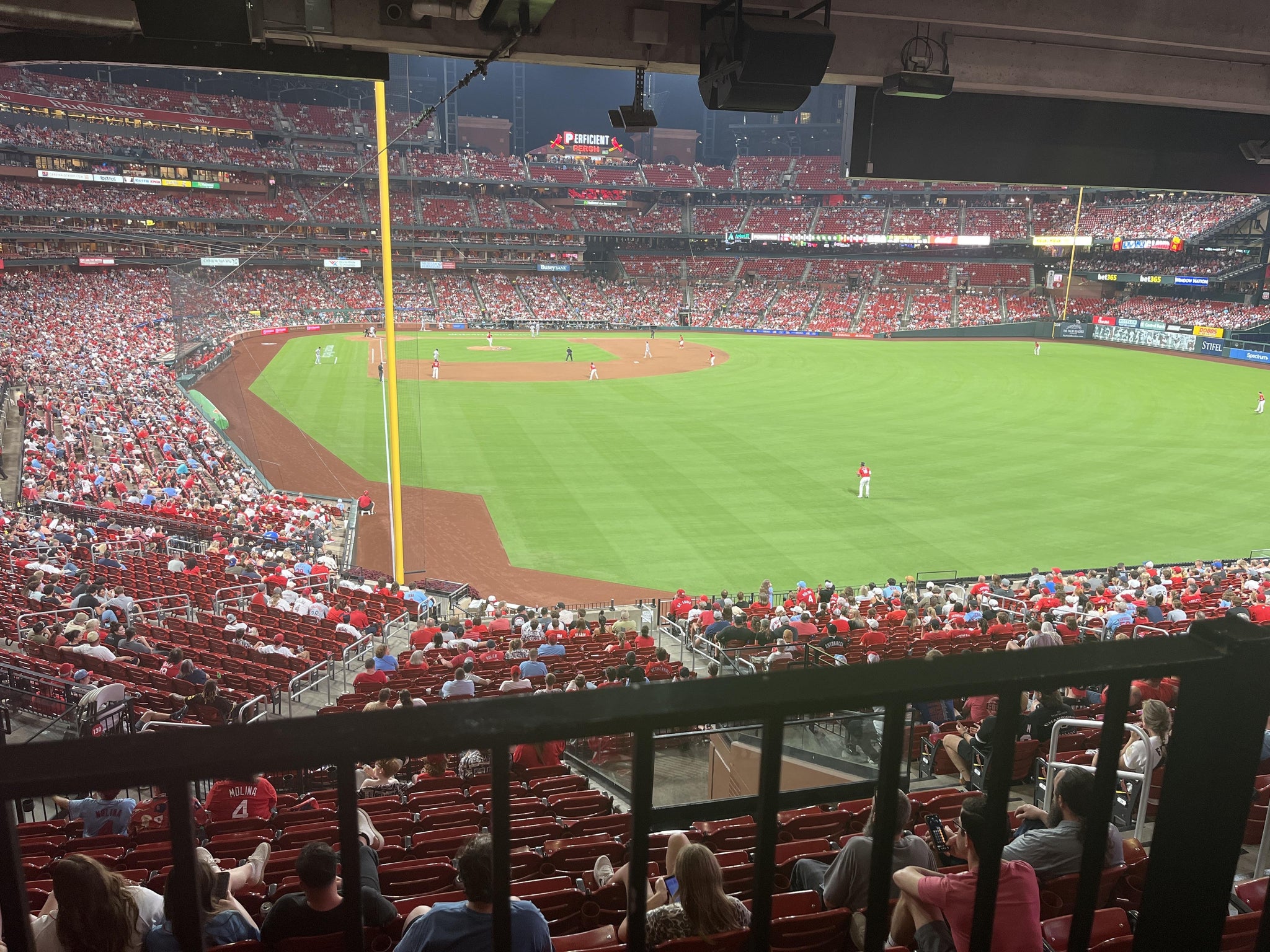 Real Fan View taken from RED Jacket Club 3 at Busch Stadium by Brent R