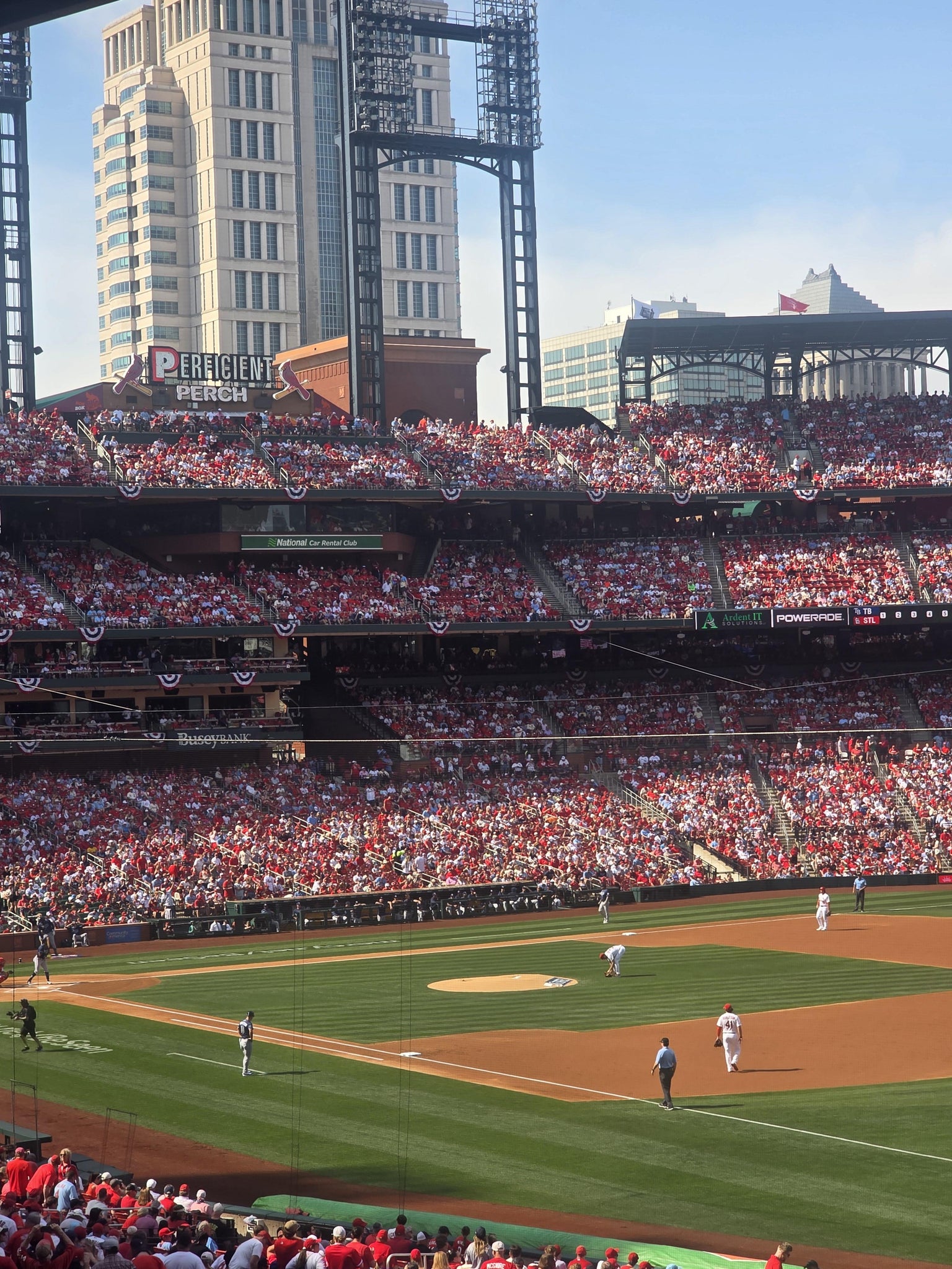Real Fan View taken from Right Field Box 134 at Busch Stadium by Karen W