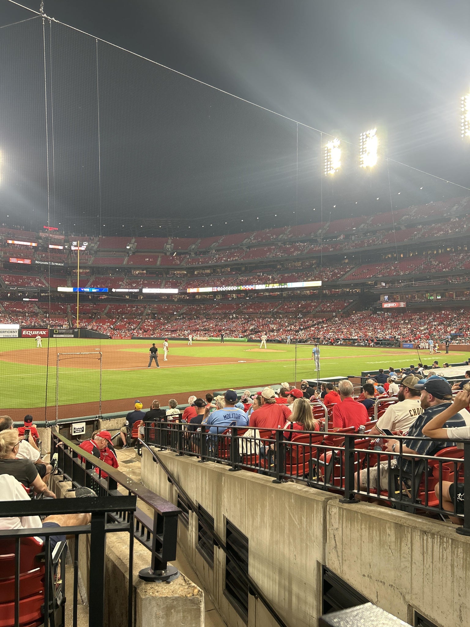 Real Fan View taken from Third Base Field Box 161 at Busch Stadium by David D