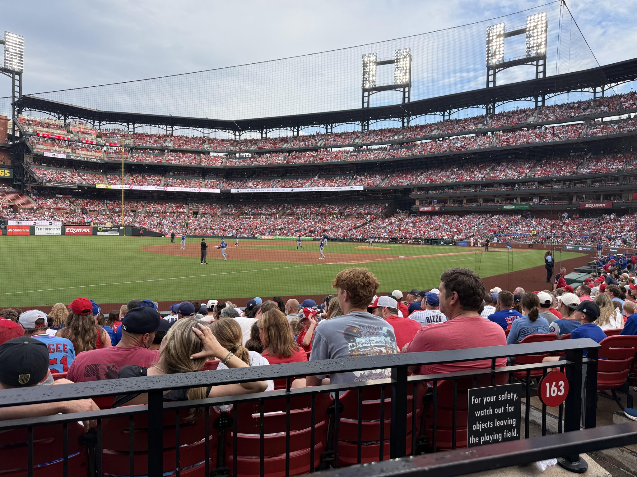 Real Fan View taken from Third Base Field Box 163 at Busch Stadium by Gretchen W