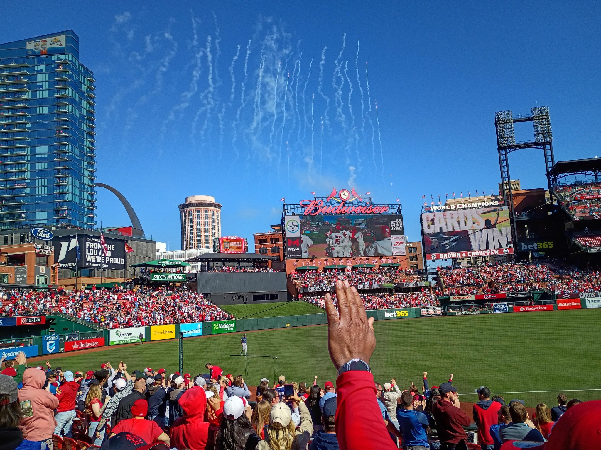 Real Fan View taken from Third Base Field Box 163 at Busch Stadium by Charles O