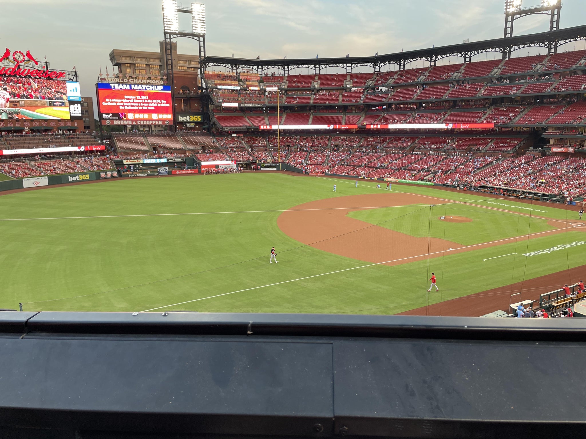 Real Fan View taken from Third Base Loge 263 at Busch Stadium by Christopher T