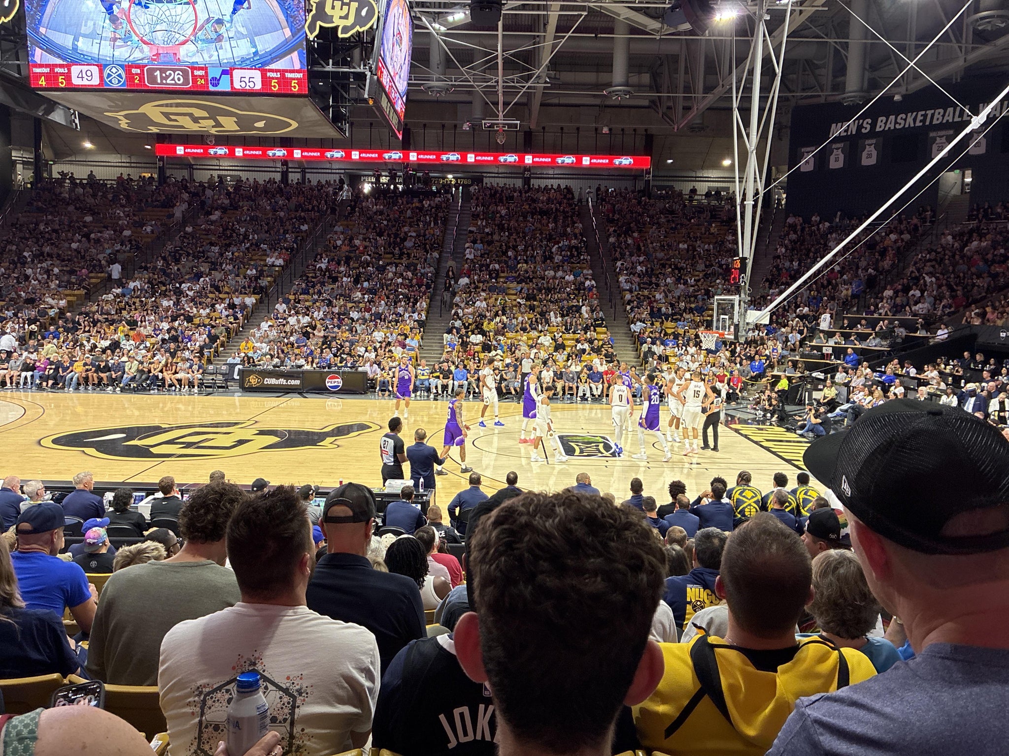 Real Fan View taken from Chairback 8 at CU Events Center by Jay L