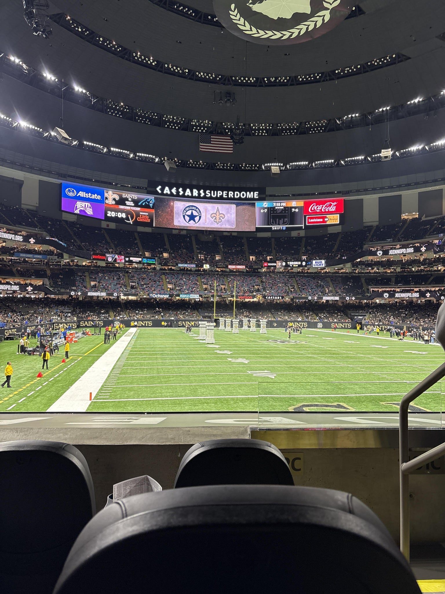 Real Fan View taken from 102 Club at Caesars Superdome by Stephanie F
