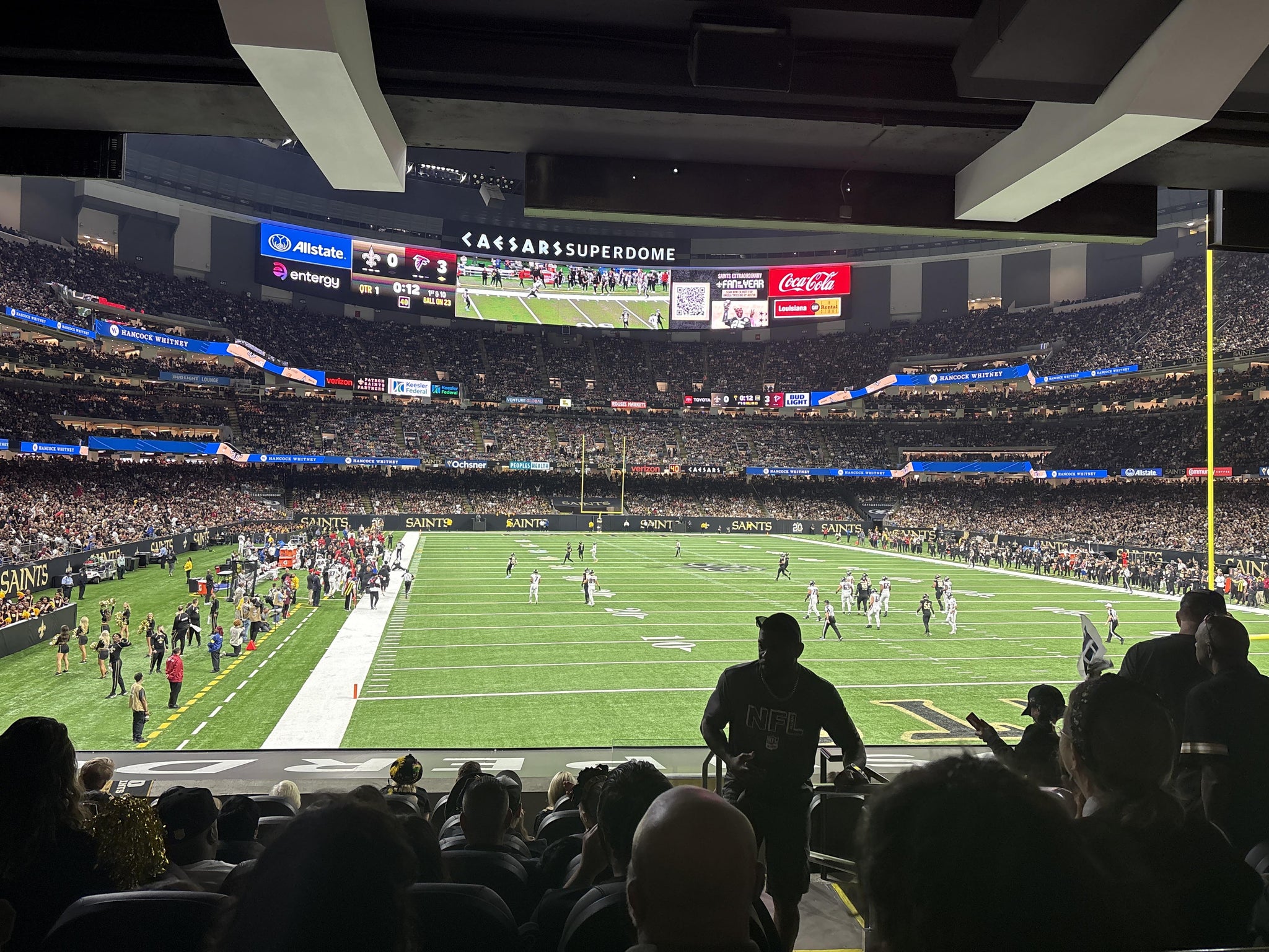 Real Fan View taken from Section 102 at Caesars Superdome by Brandon A