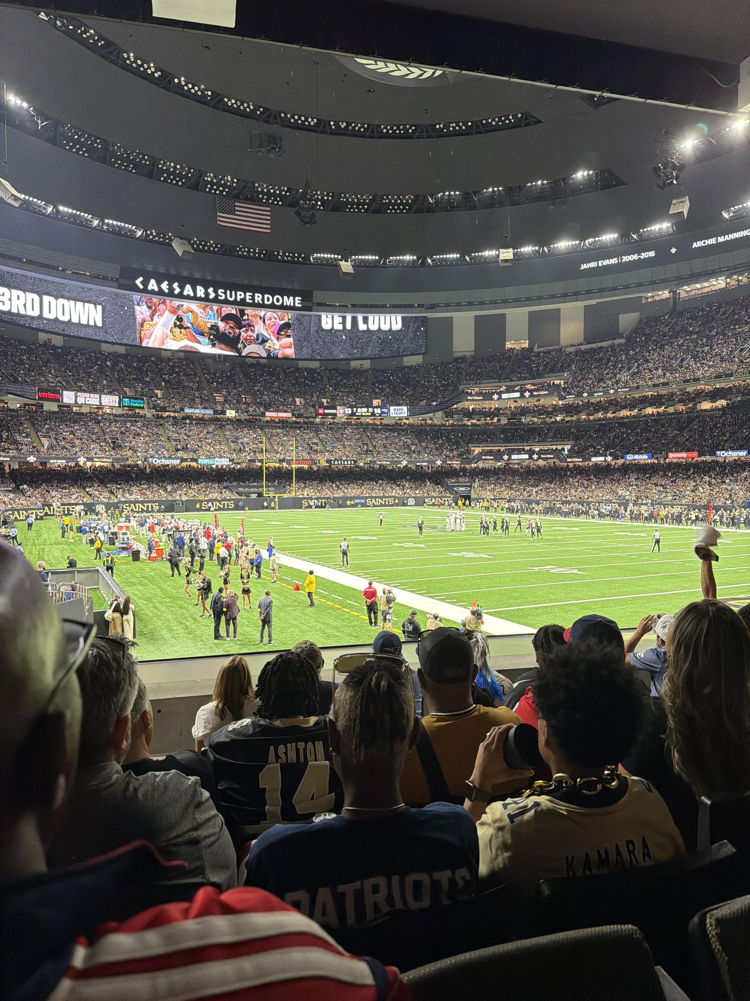 Real Fan View taken from Section 104 at Caesars Superdome by Brittany K