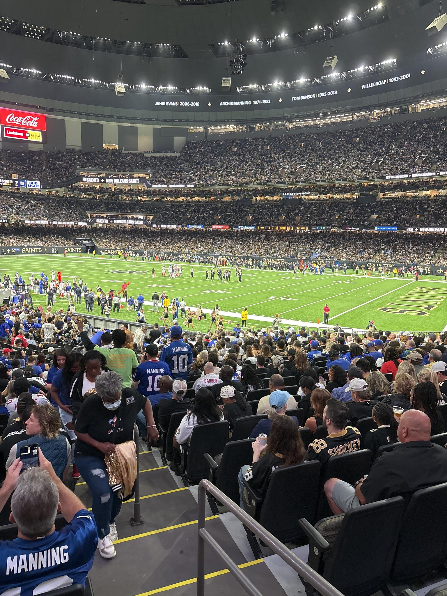 Real Fan View taken from Section 109 at Caesars Superdome by John B