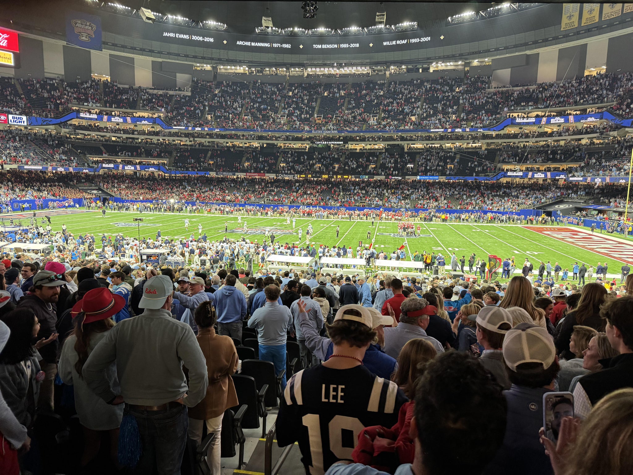 Real Fan View taken from Section 112 at Caesars Superdome by Charles W