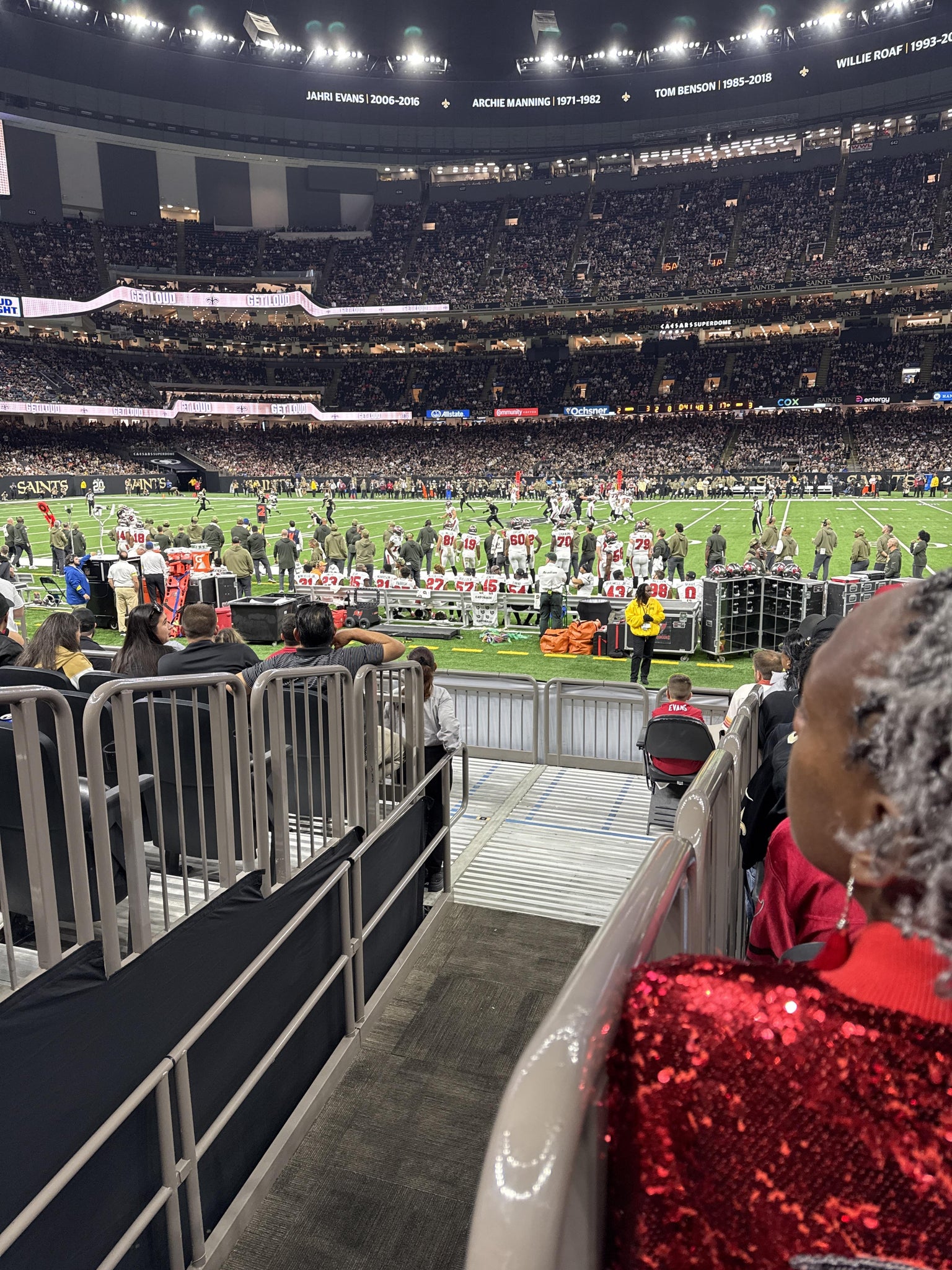 Real Fan View taken from Section 113 at Caesars Superdome by Anonymous User