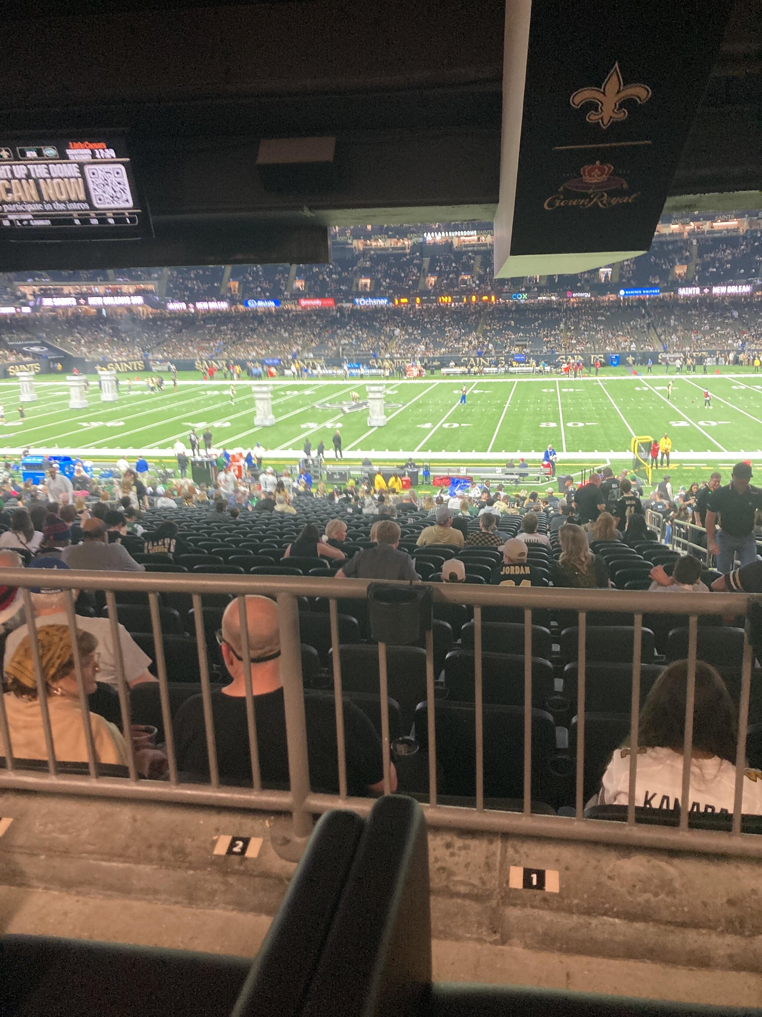Real Fan View taken from Section 113 at Caesars Superdome by Mark O