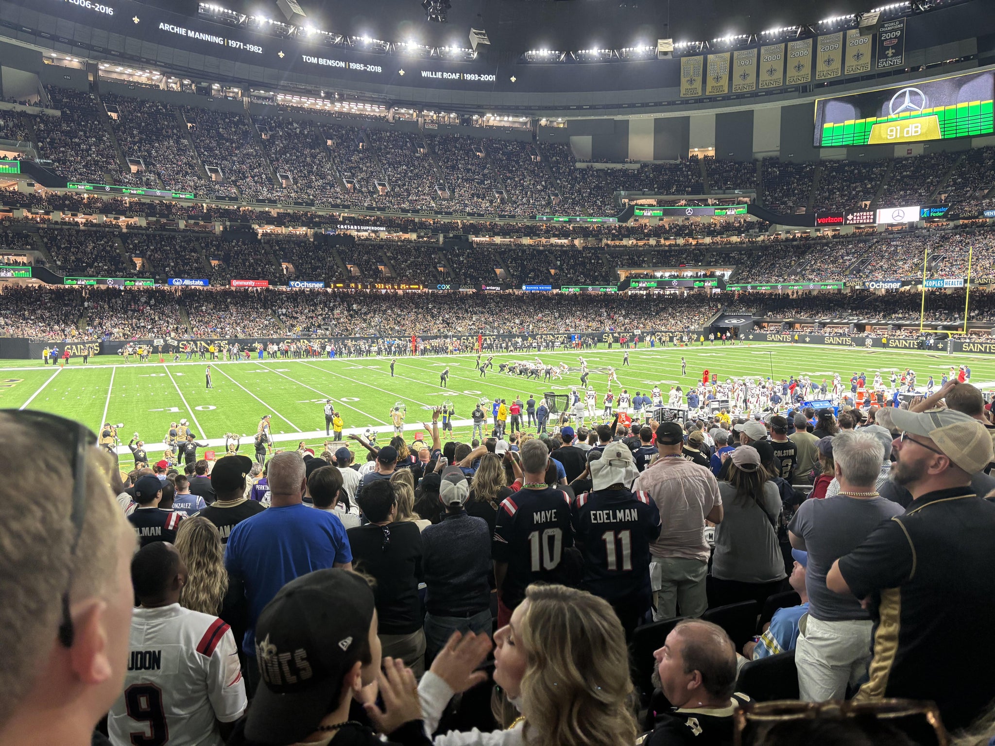 Real Fan View taken from Section 117 at Caesars Superdome by Steve R
