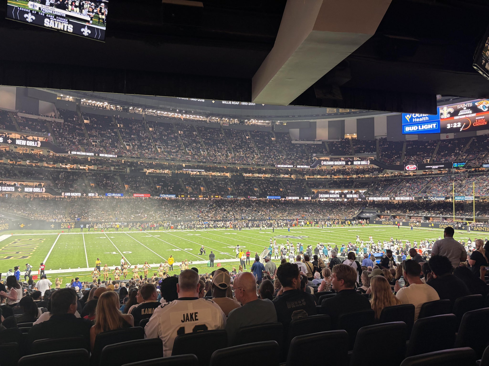Real Fan View taken from Section 117 at Caesars Superdome by Anonymous User