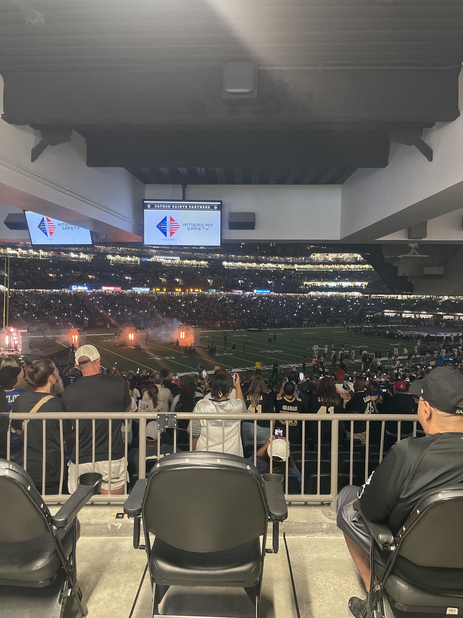 Real Fan View taken from Section 119 at Caesars Superdome by Anna P