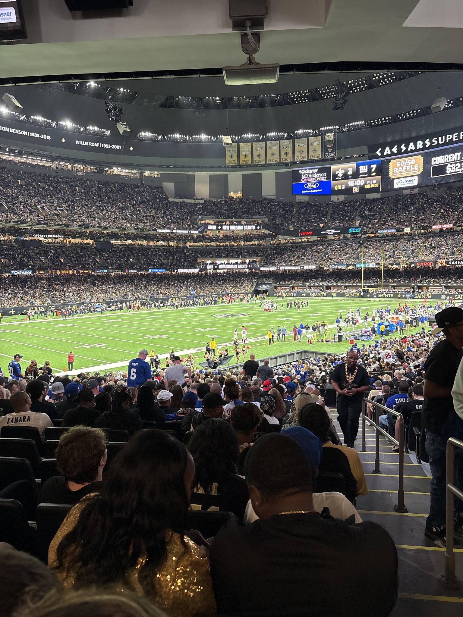 Real Fan View taken from Section 121 at Caesars Superdome by Joe T