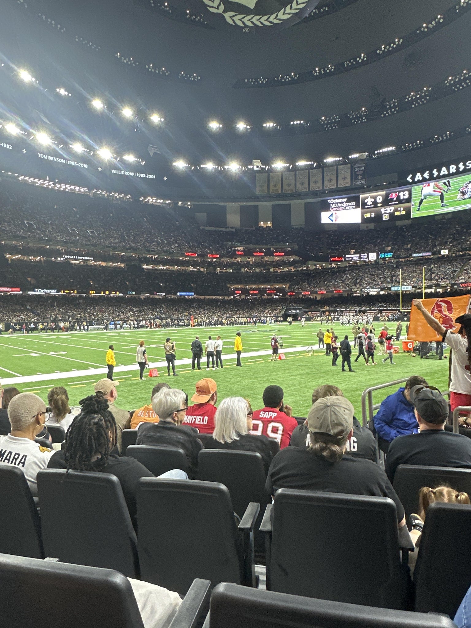 Real Fan View taken from Section 121 at Caesars Superdome by Anonymous User