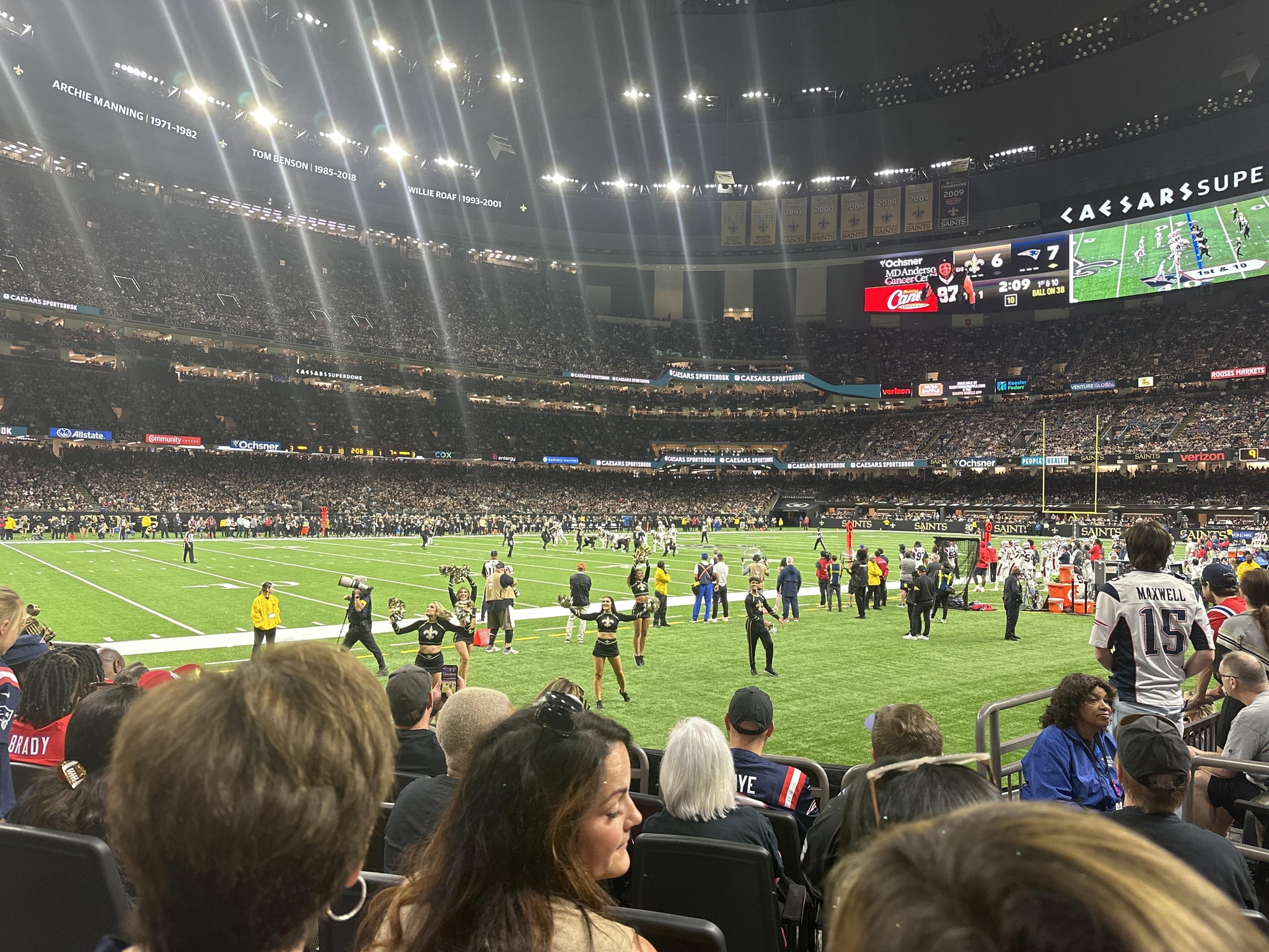 Real Fan View taken from Section 121 at Caesars Superdome by Anonymous User
