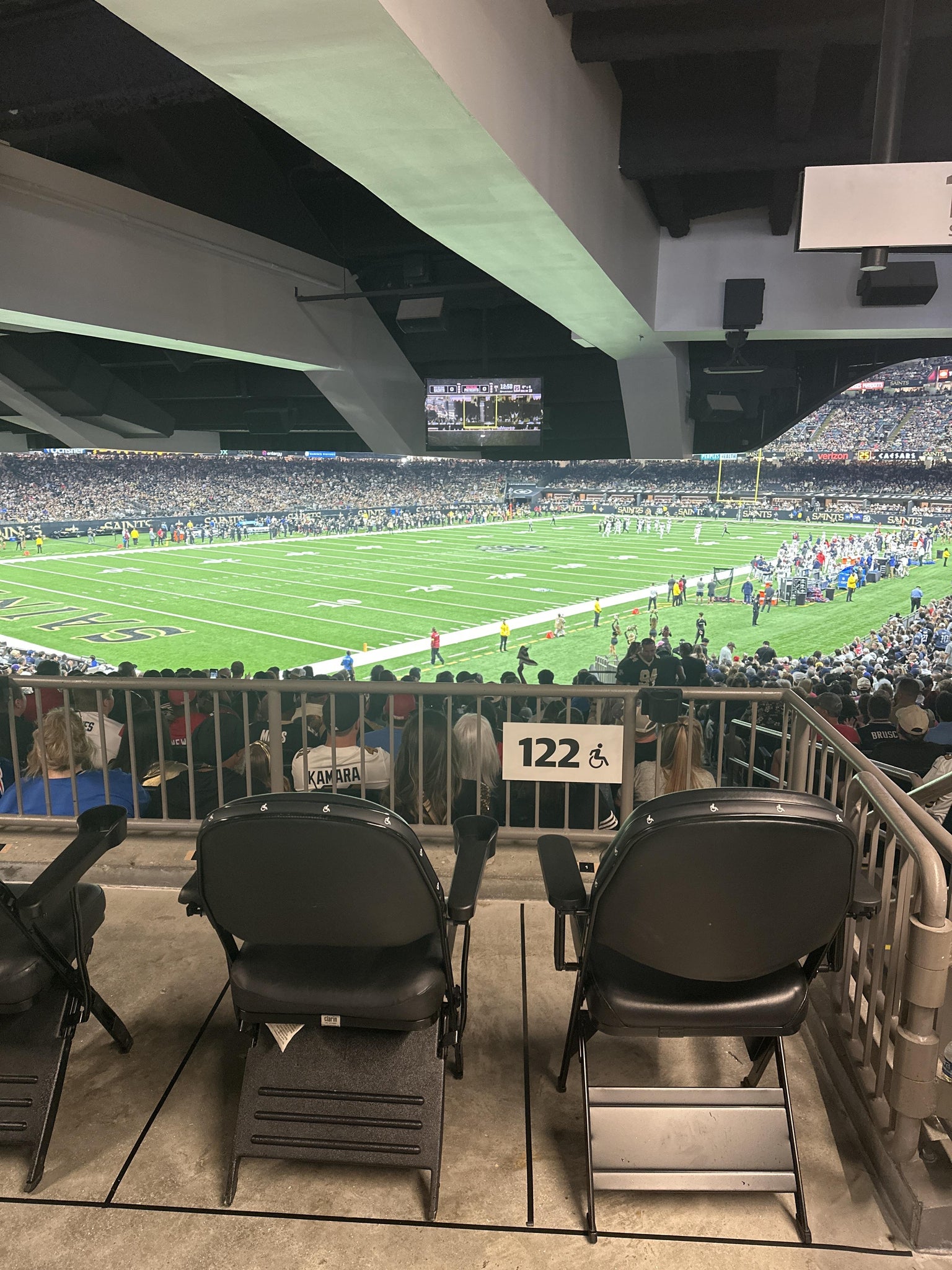 Real Fan View taken from Section 122 at Caesars Superdome by David C