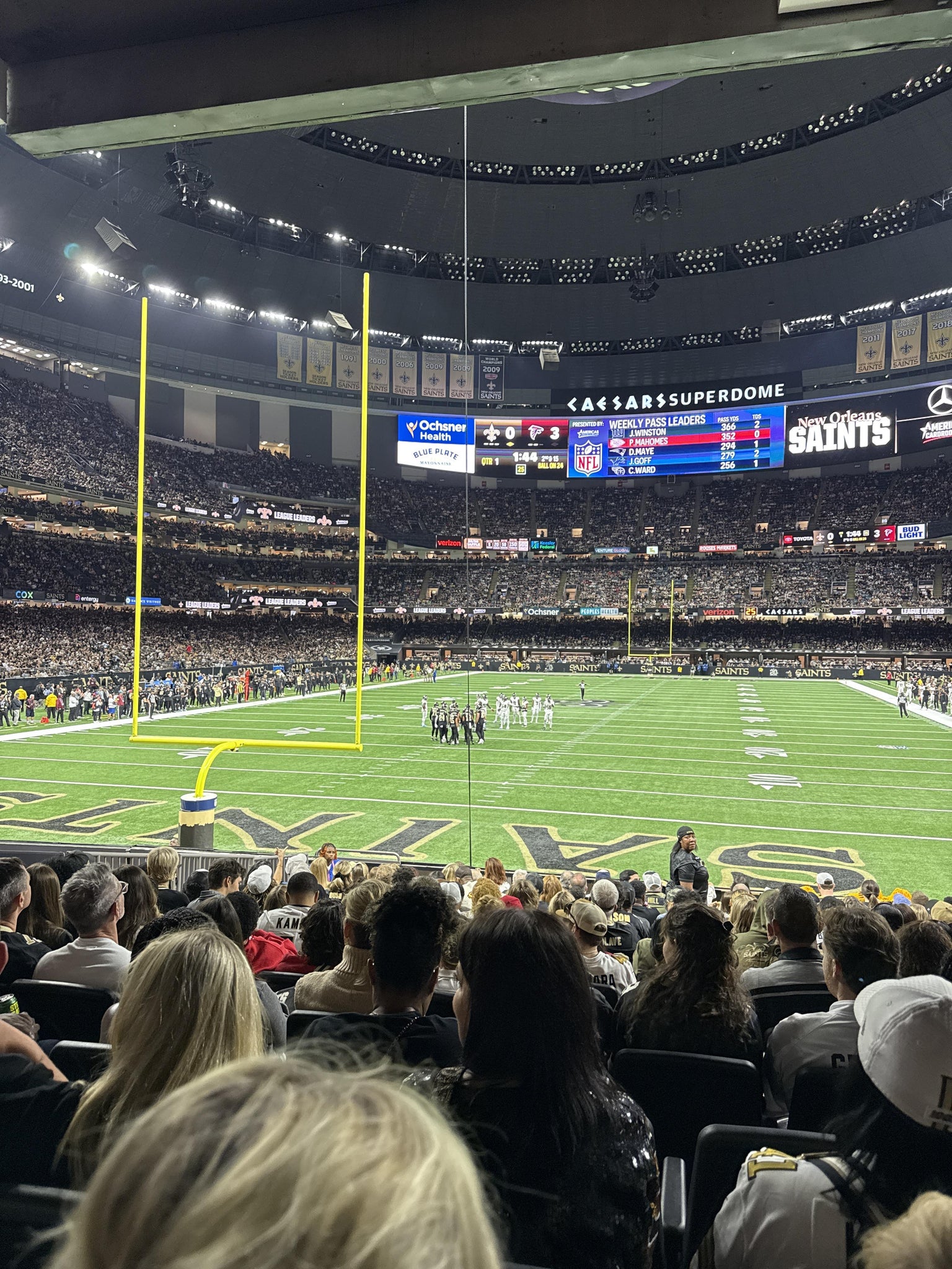Real Fan View taken from Section 127 at Caesars Superdome by Michell P
