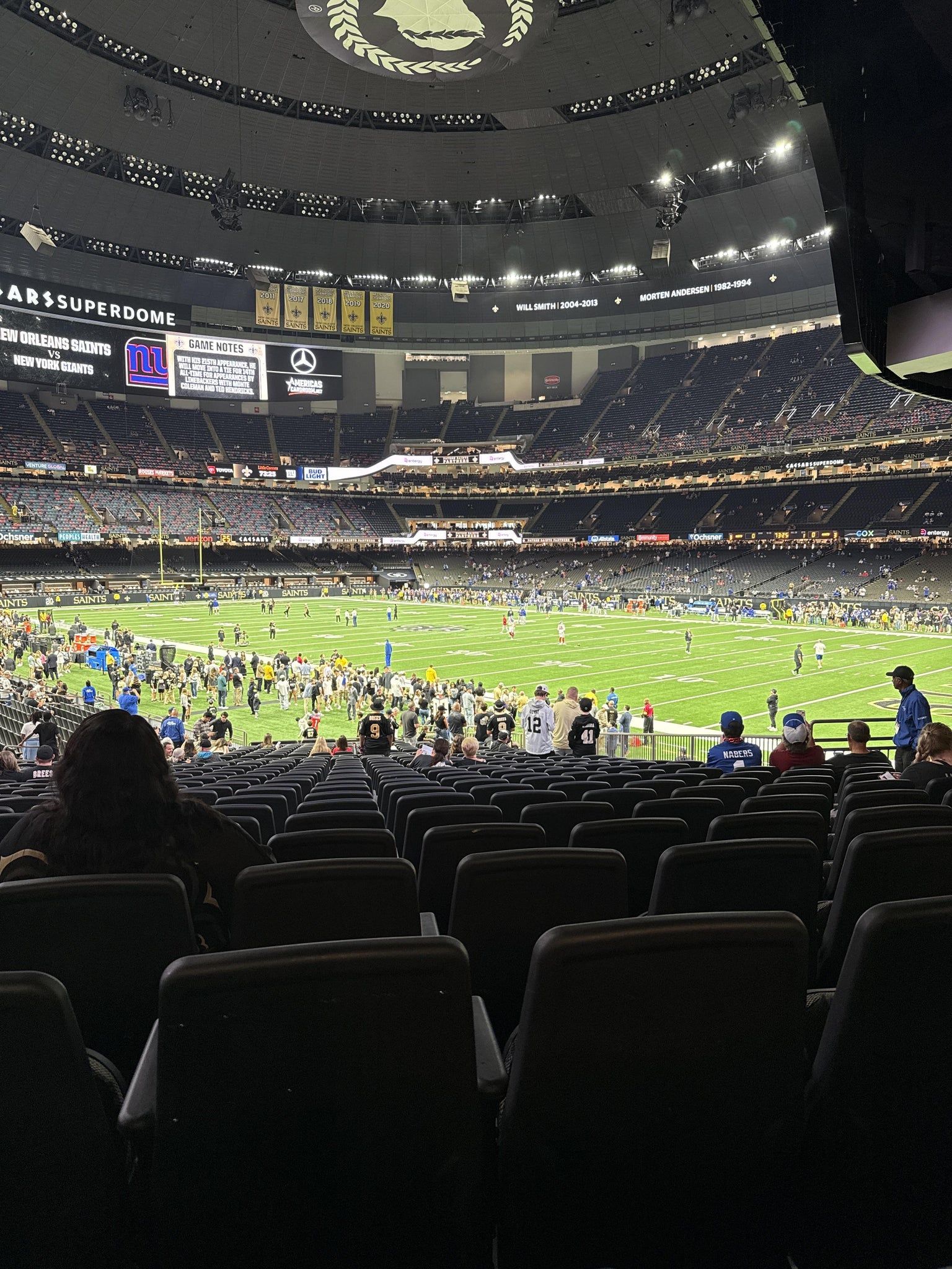 Real Fan View taken from Section 135 at Caesars Superdome by Kris B