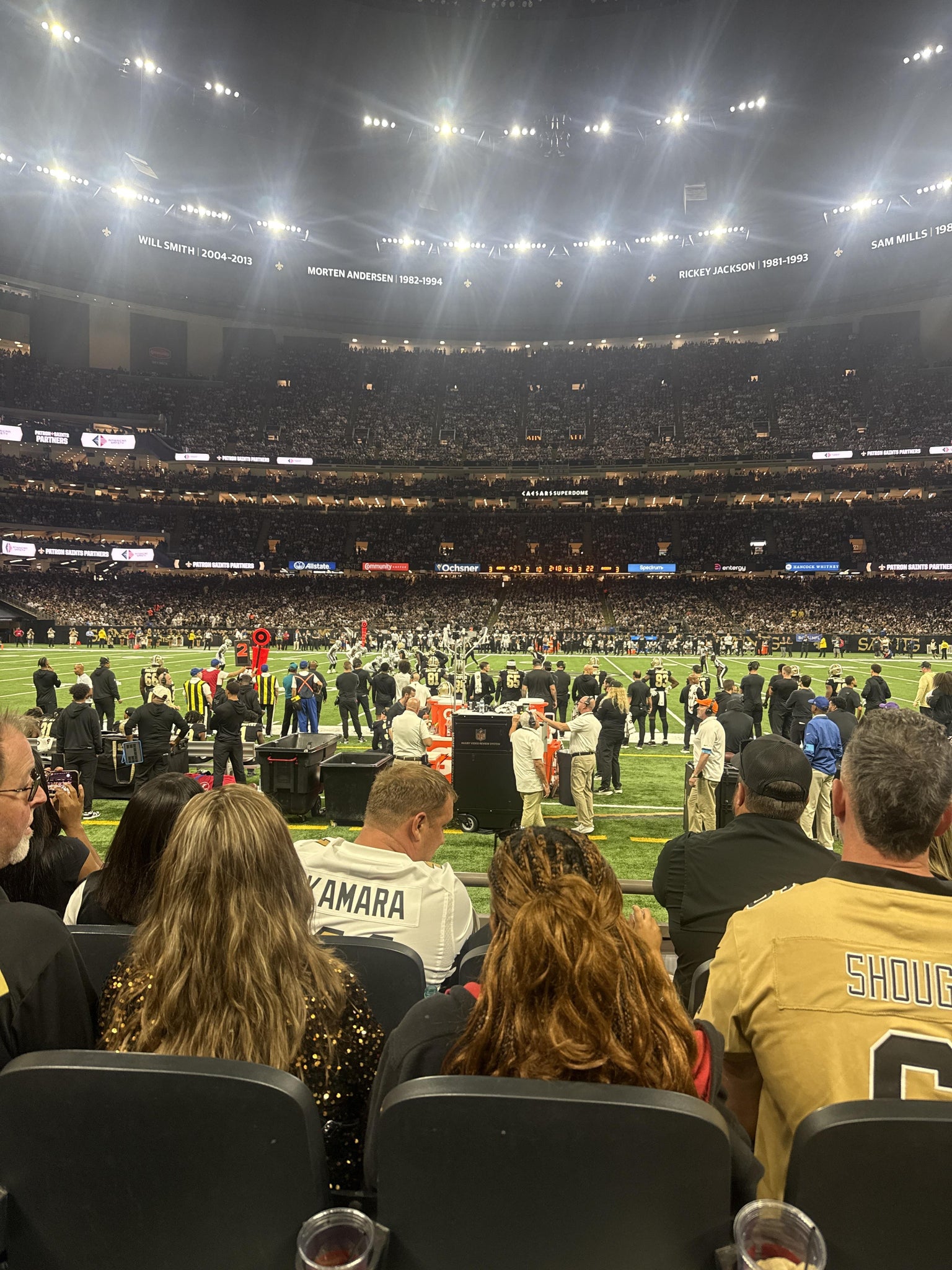 Real Fan View taken from Section 142 at Caesars Superdome by Anonymous User
