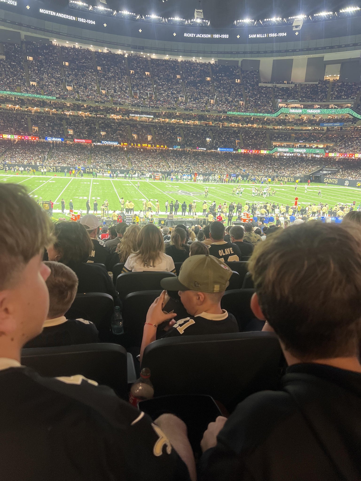 Real Fan View taken from Section 143 at Caesars Superdome by Terri D