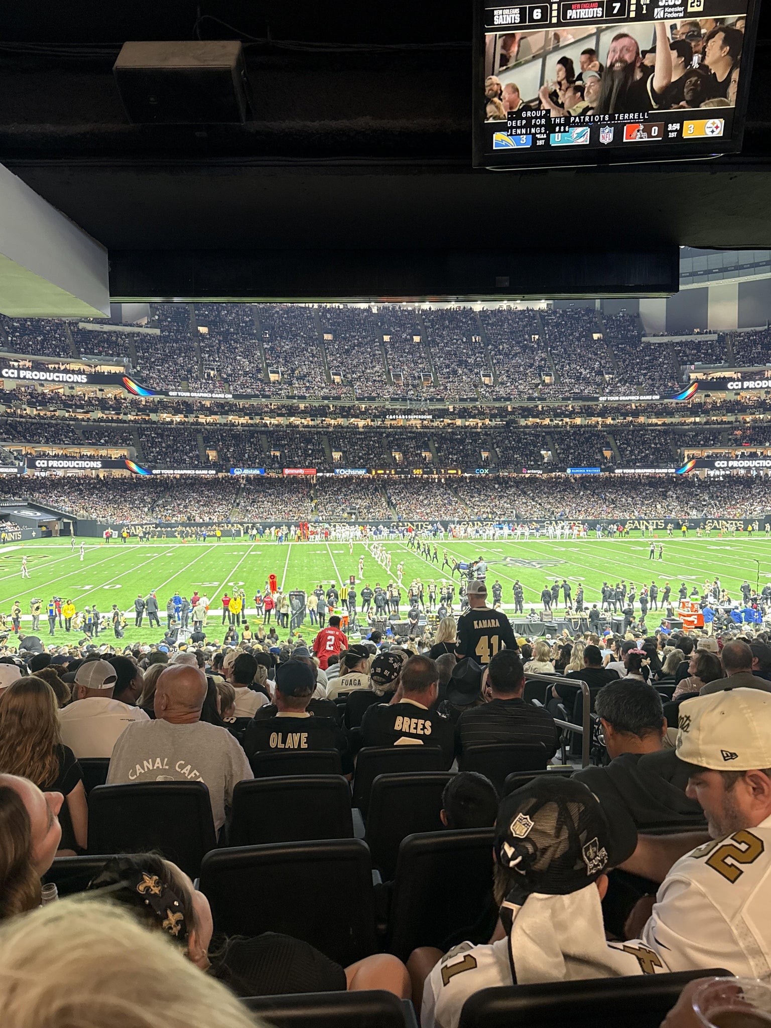 Real Fan View taken from Section 144 at Caesars Superdome by Anthony P