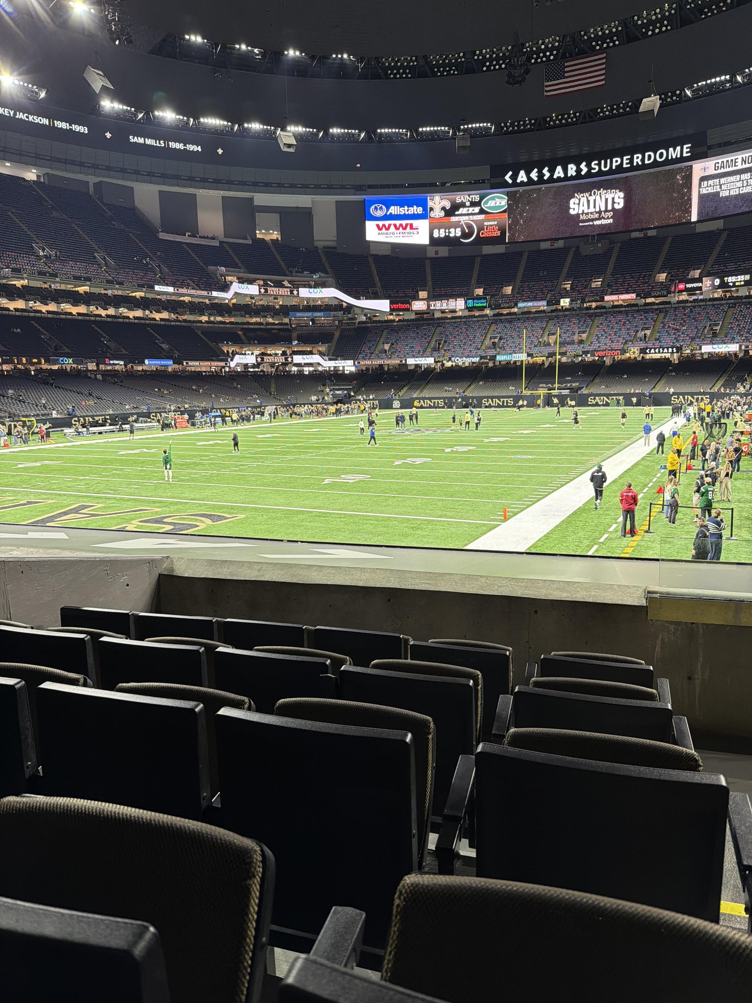 Vue réelle des fans prise de la Section 152 au site Caesars Superdome par Erin D