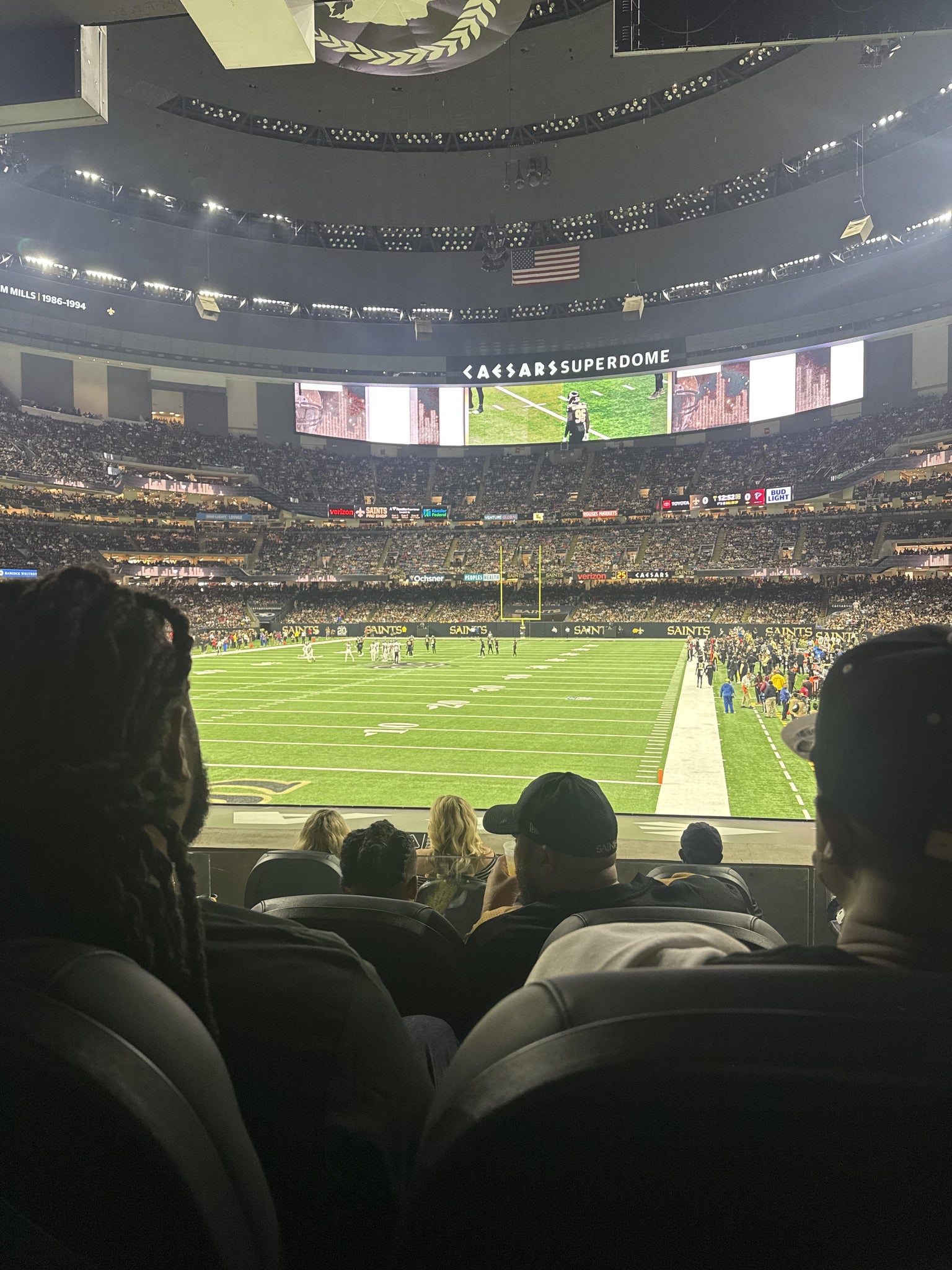 Real Fan View taken from 154 Club at Caesars Superdome by Kim L